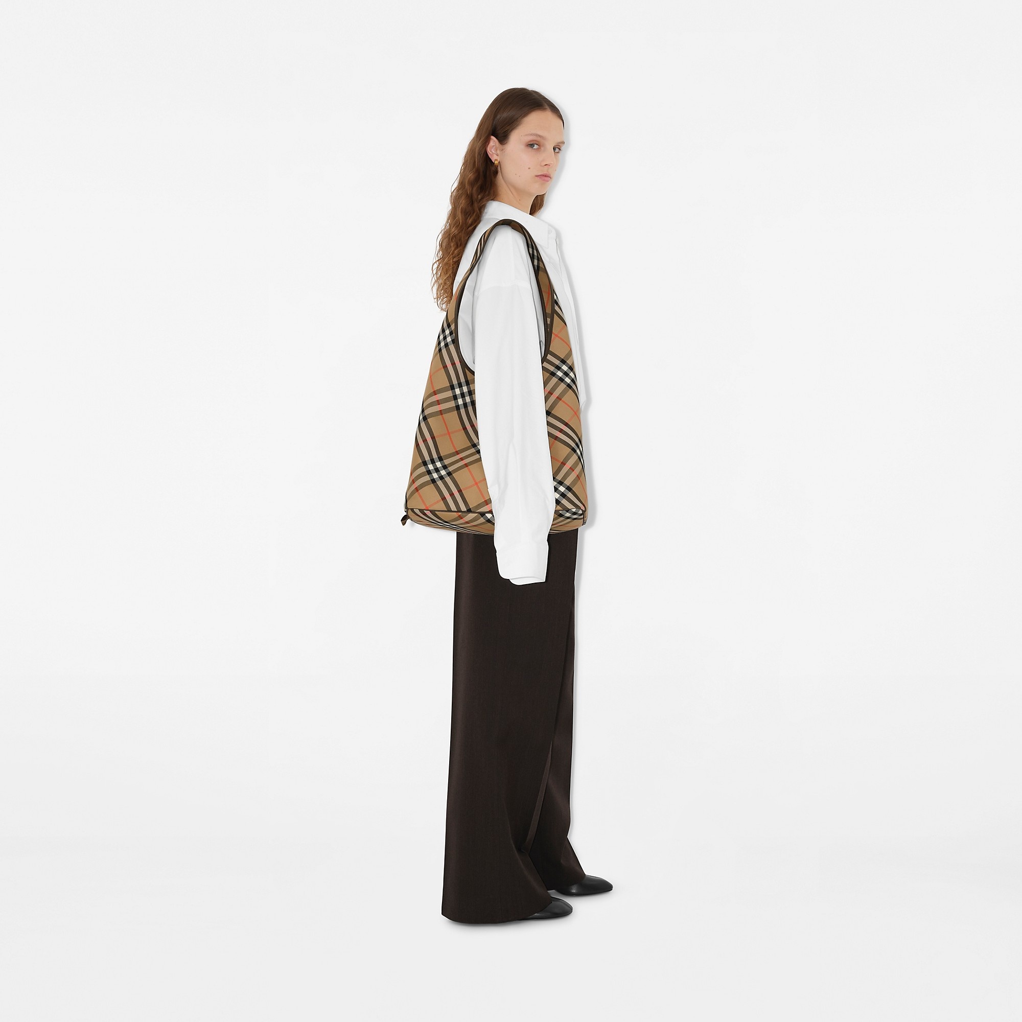 Large Check Shoulder Bag - 3