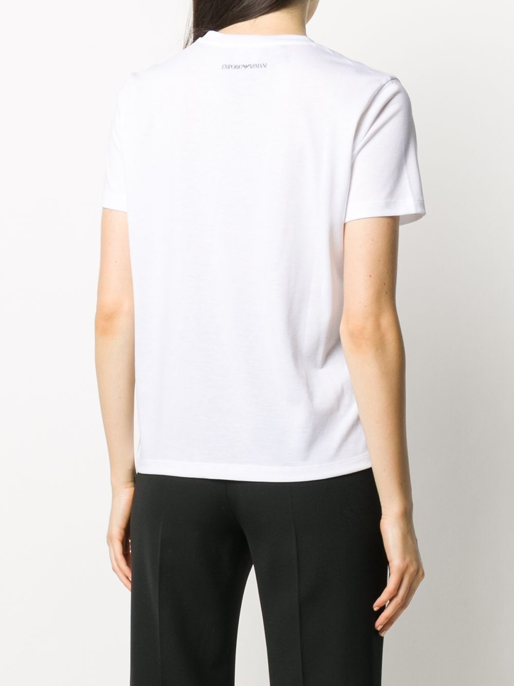 abstract logo print T-shirt - 4