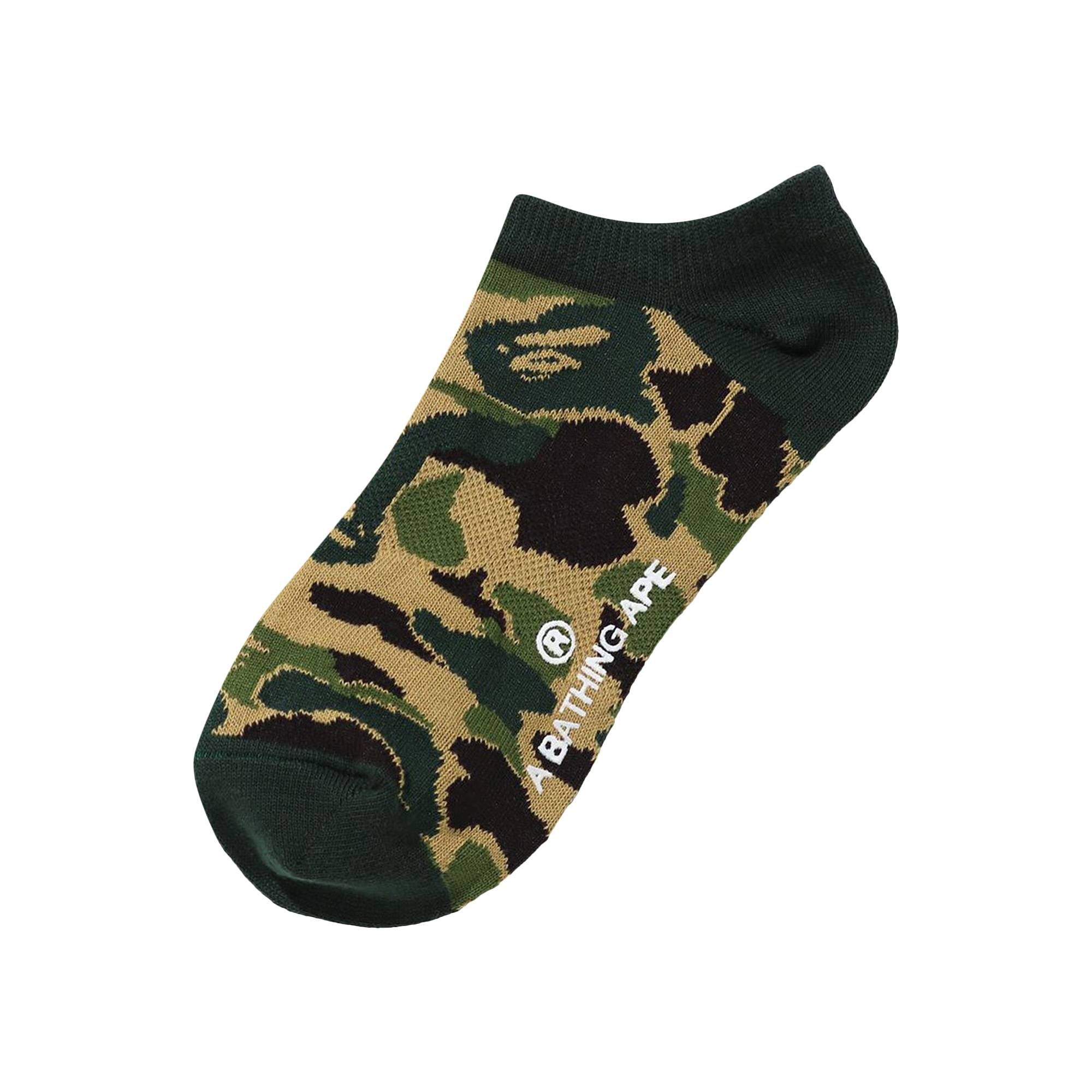 BAPE ABC Camo Short Socks 'Green' - 1