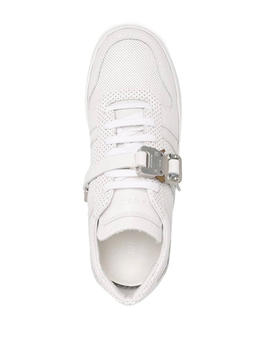 perforated buckled-detail sneakers - 4