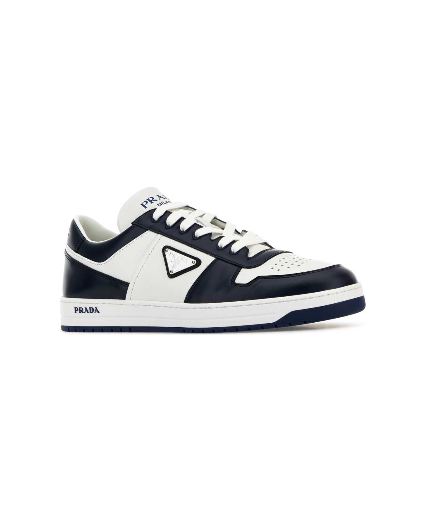 Two-tone Leather Downtown Sneakers - 2