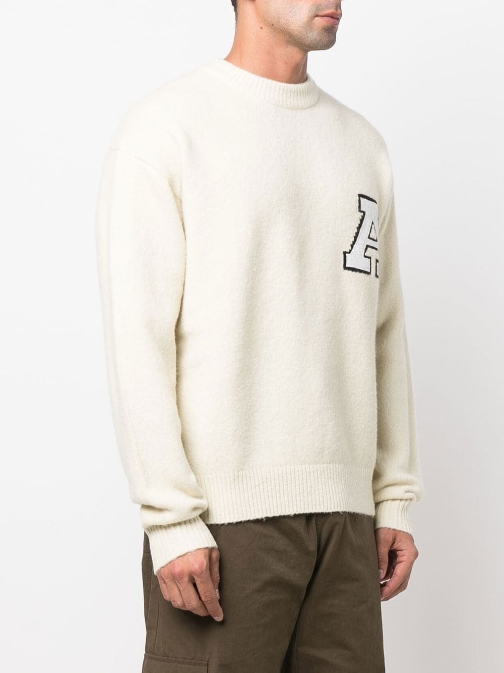 logo-patch wool-blend jumper - 3