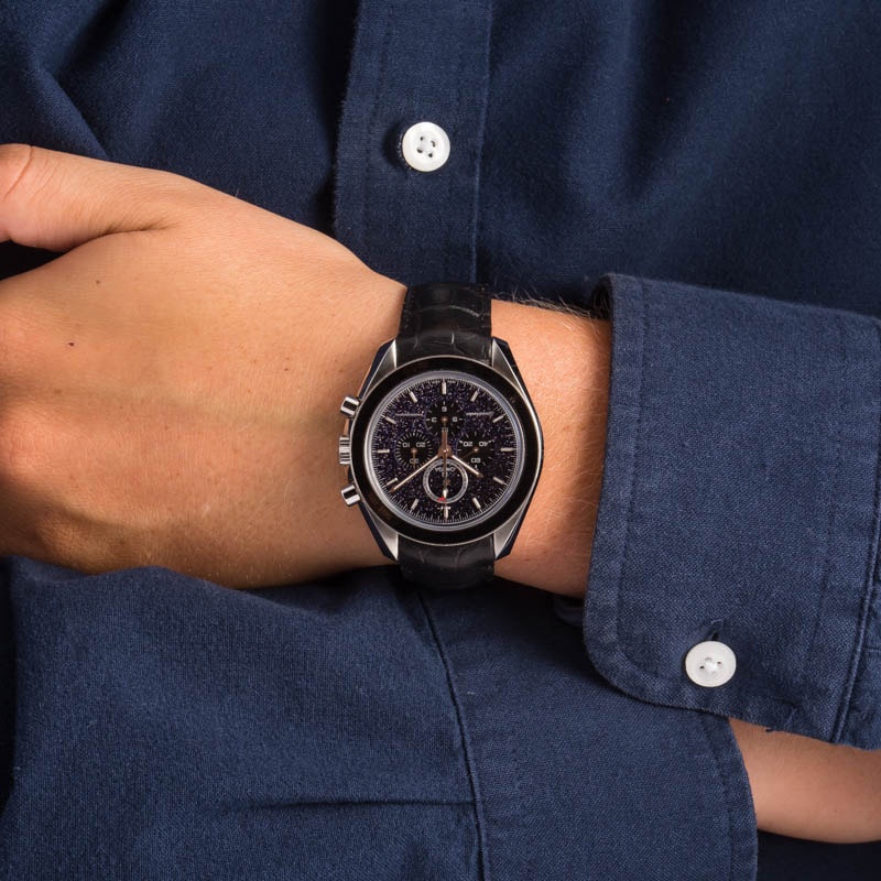 Omega Speedmaster Moonphase Stainless Steel on Leather Strap - 5