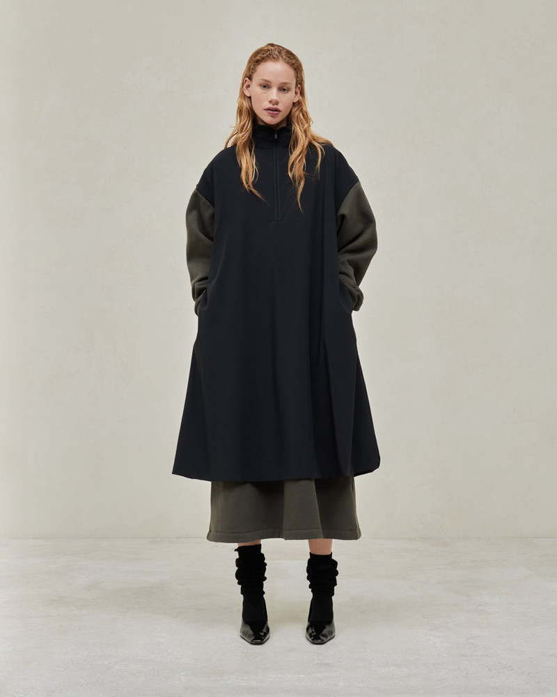 Womens Nylon Fleece Mockneck Sweater Dress 5