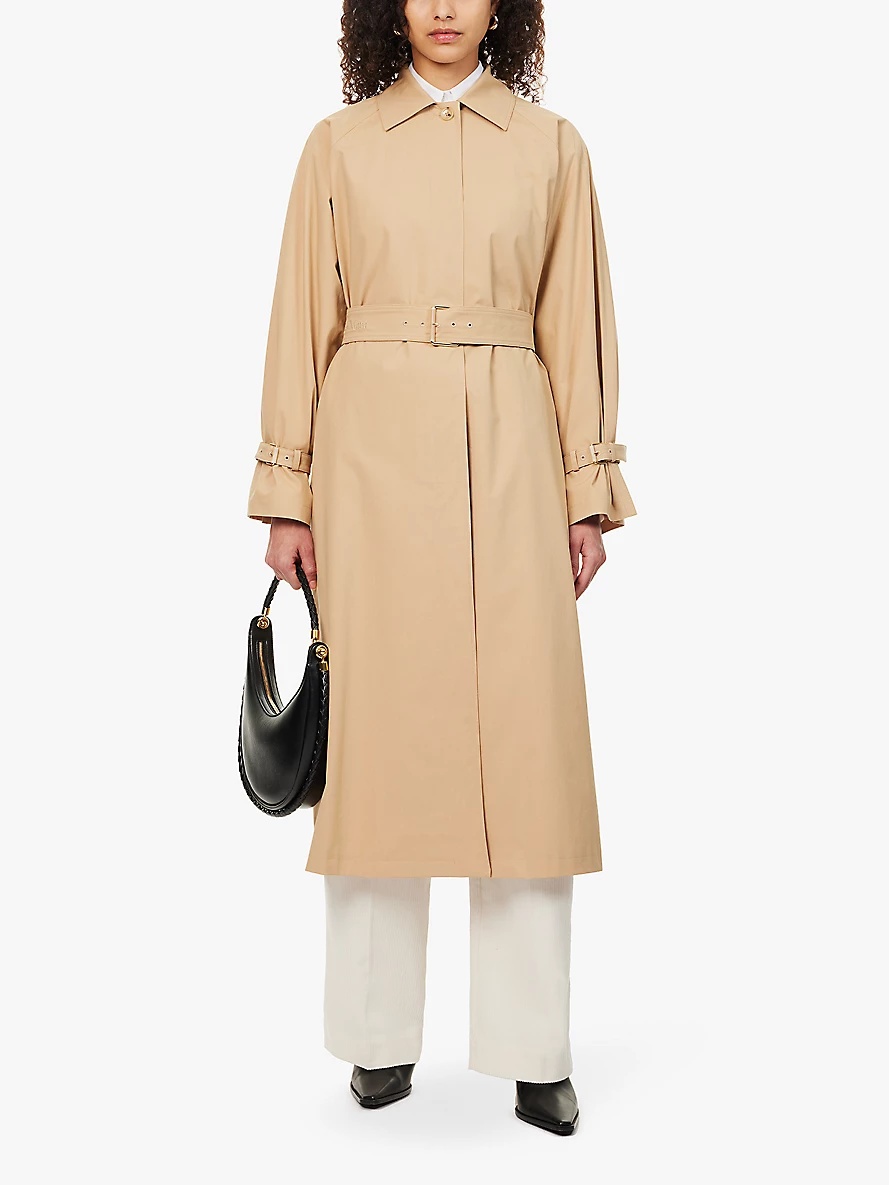 Max Mara Memo belted relaxed-fit stretch-cotton trench coat