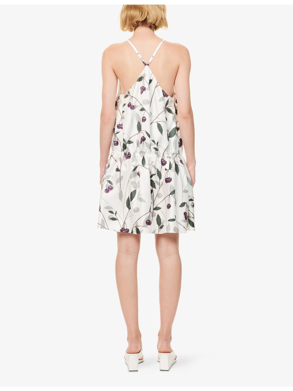 High Summer Cherry-Print Silk Mini Dress - 4