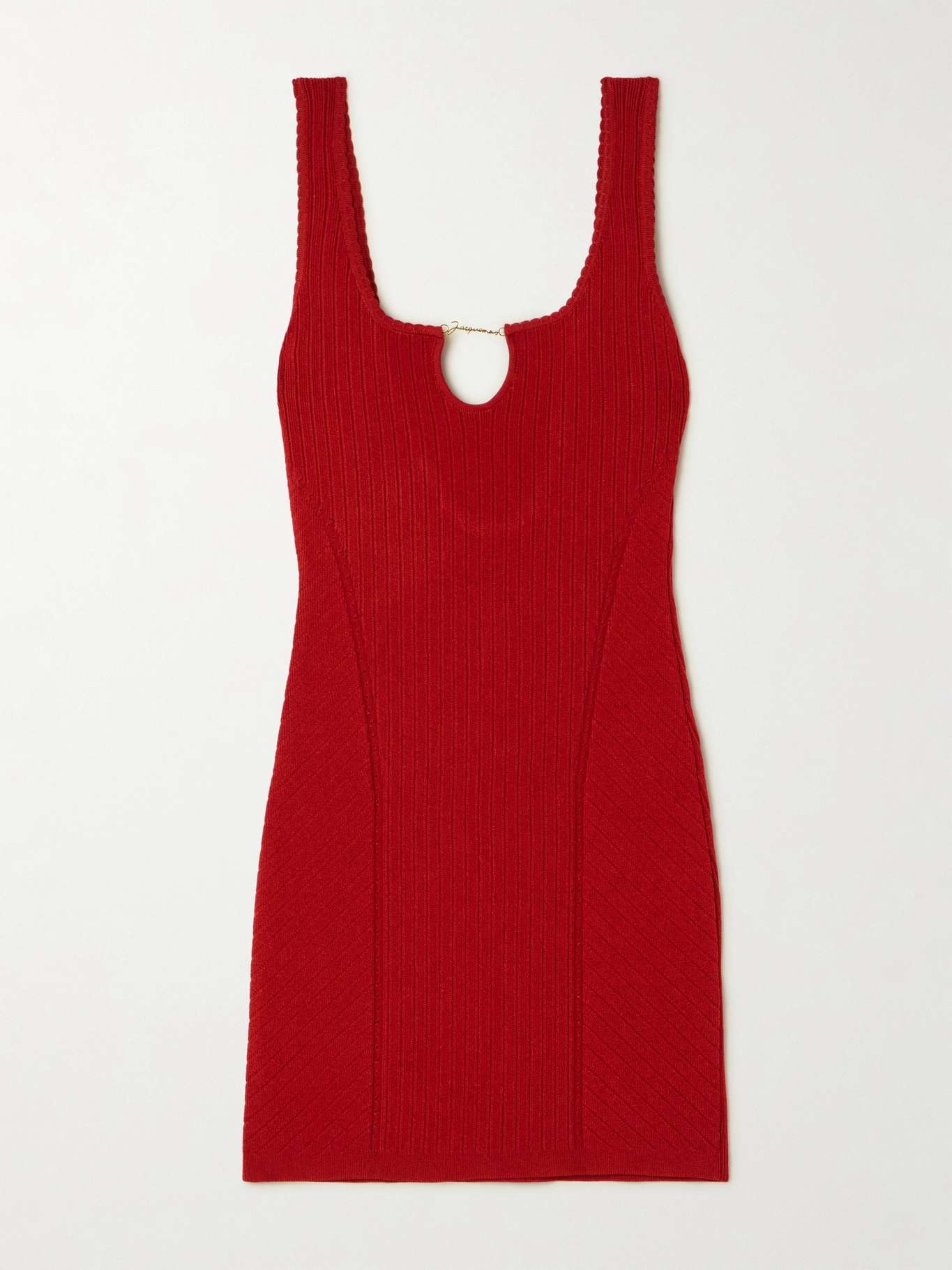 Sierra open-back embellished knitted mini dress - 1