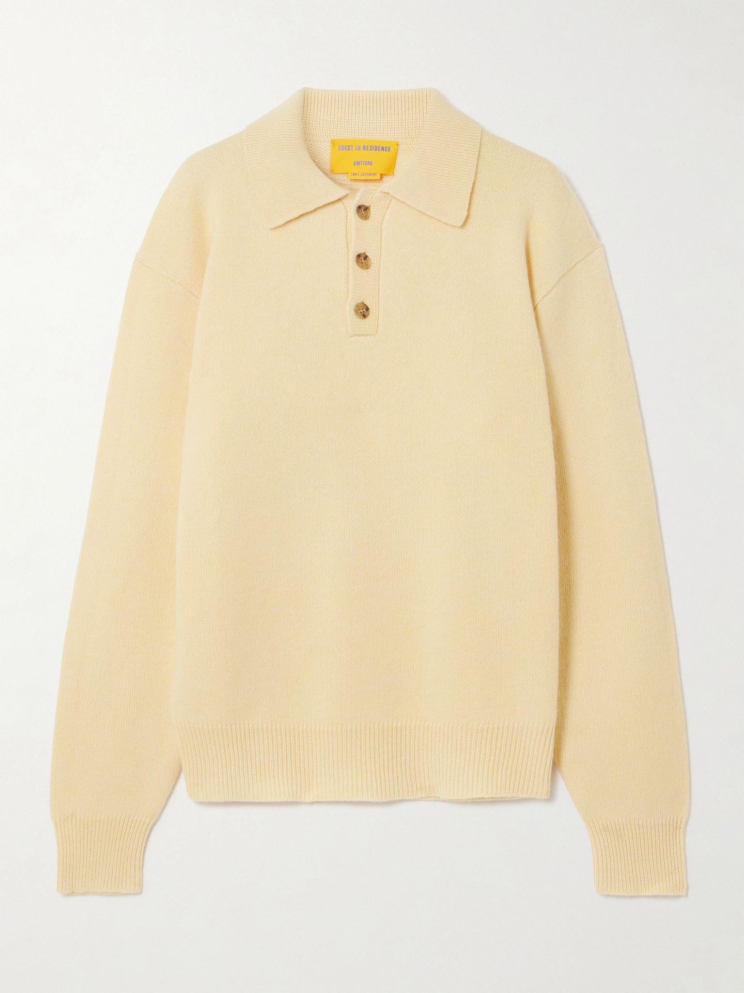 Allday cashmere polo shirt Yellow - 1