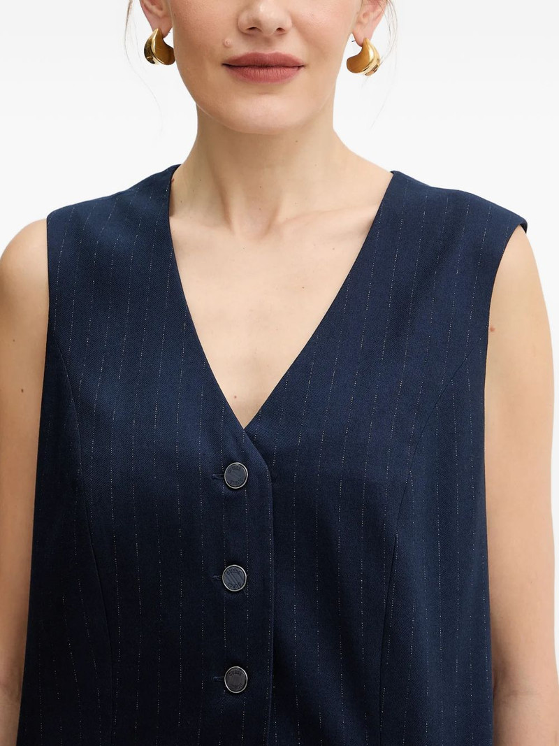 V-neck pinstripe vest 4