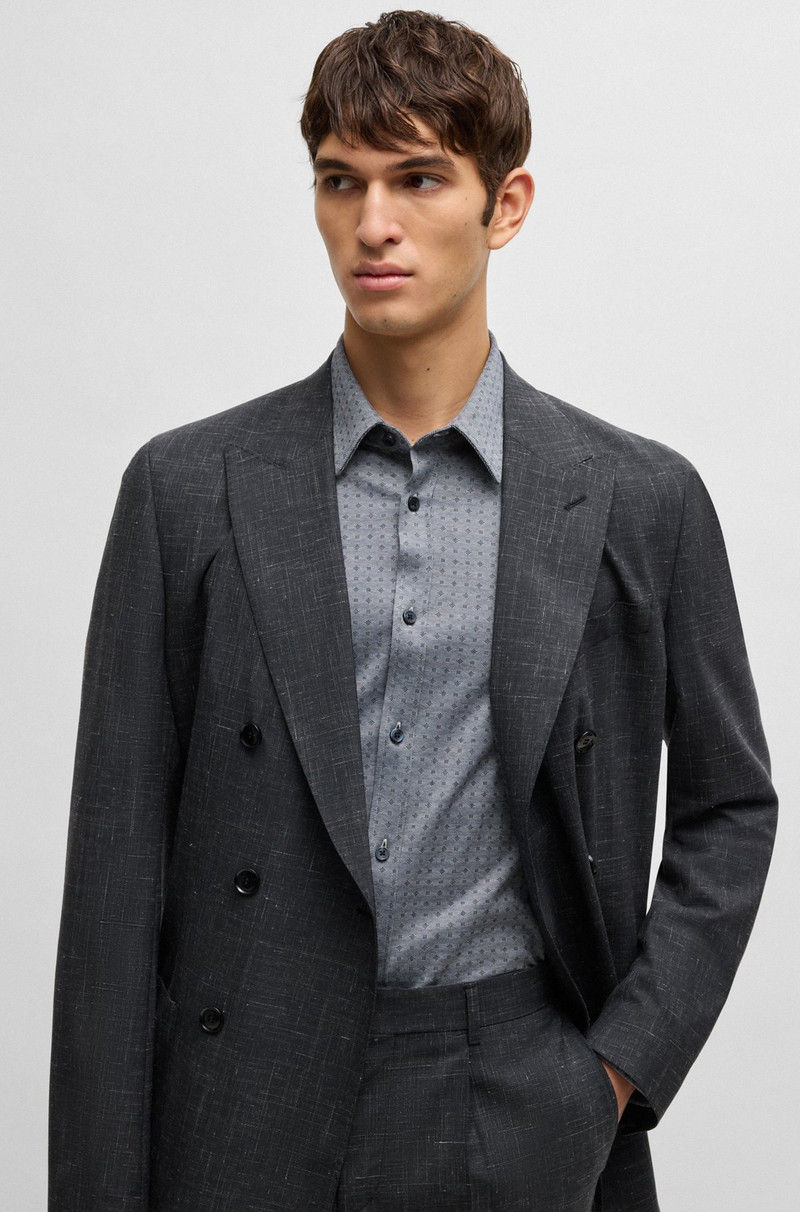 SLIM-FIT SHIRT IN COTTON JACQUARD 6