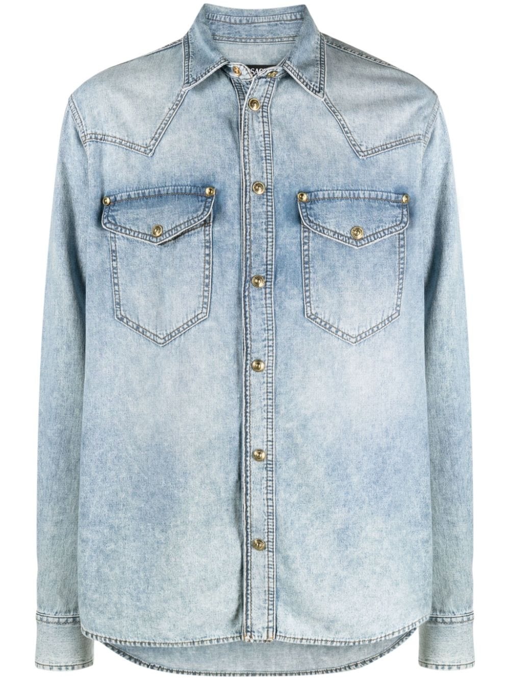 Western-style denim shirt - 1