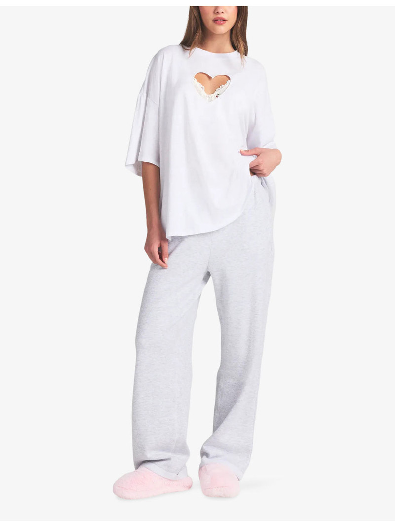 SKIMS Worn-In Oversized Heart Cotton-Jersey T-Shirt outlook