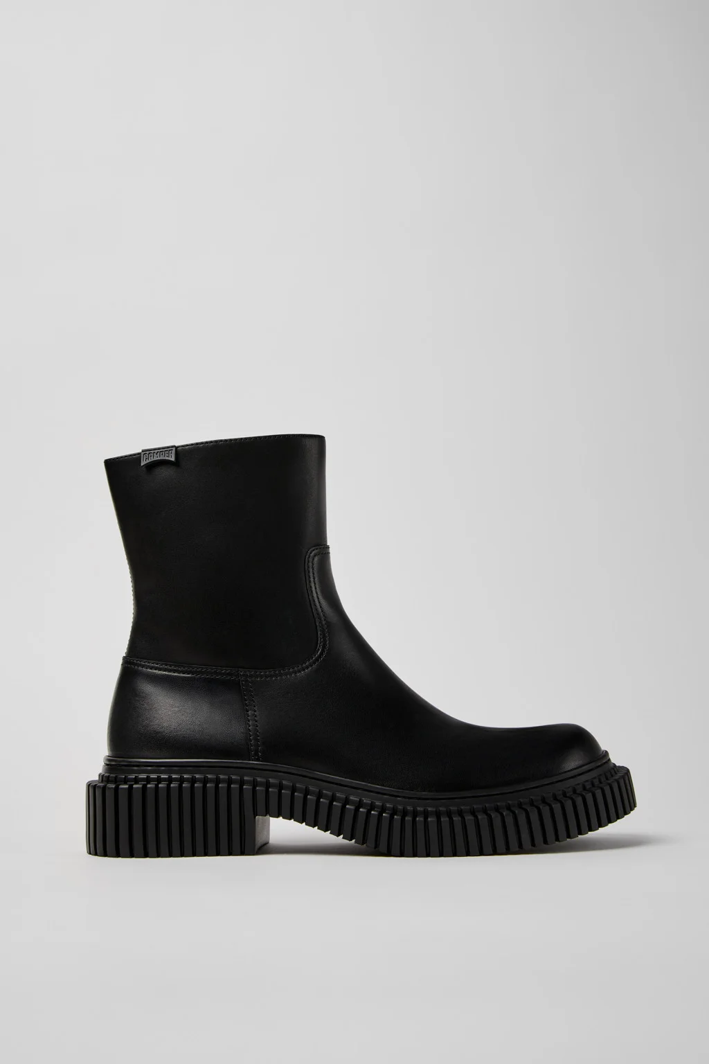 Pix Berlin Black Leather Mid Boots for Men. - 1