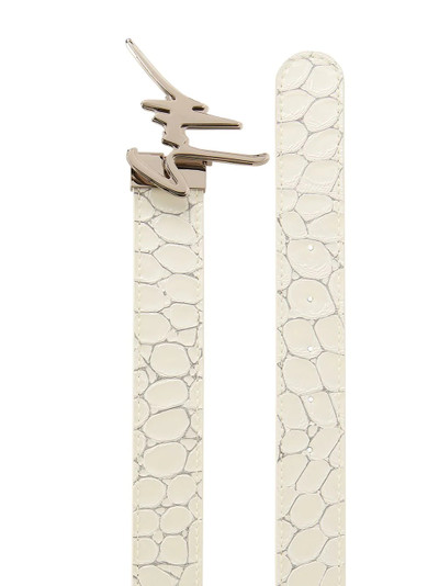 Giuseppe Zanotti logo-plaque snakeskin-effect belt outlook