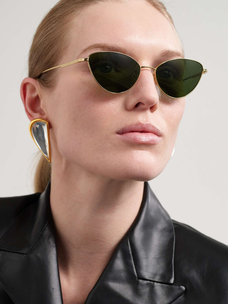 Oliver Peoples + KHAITE 1998C cat-eye gold-tone sunglasses Gold outlook