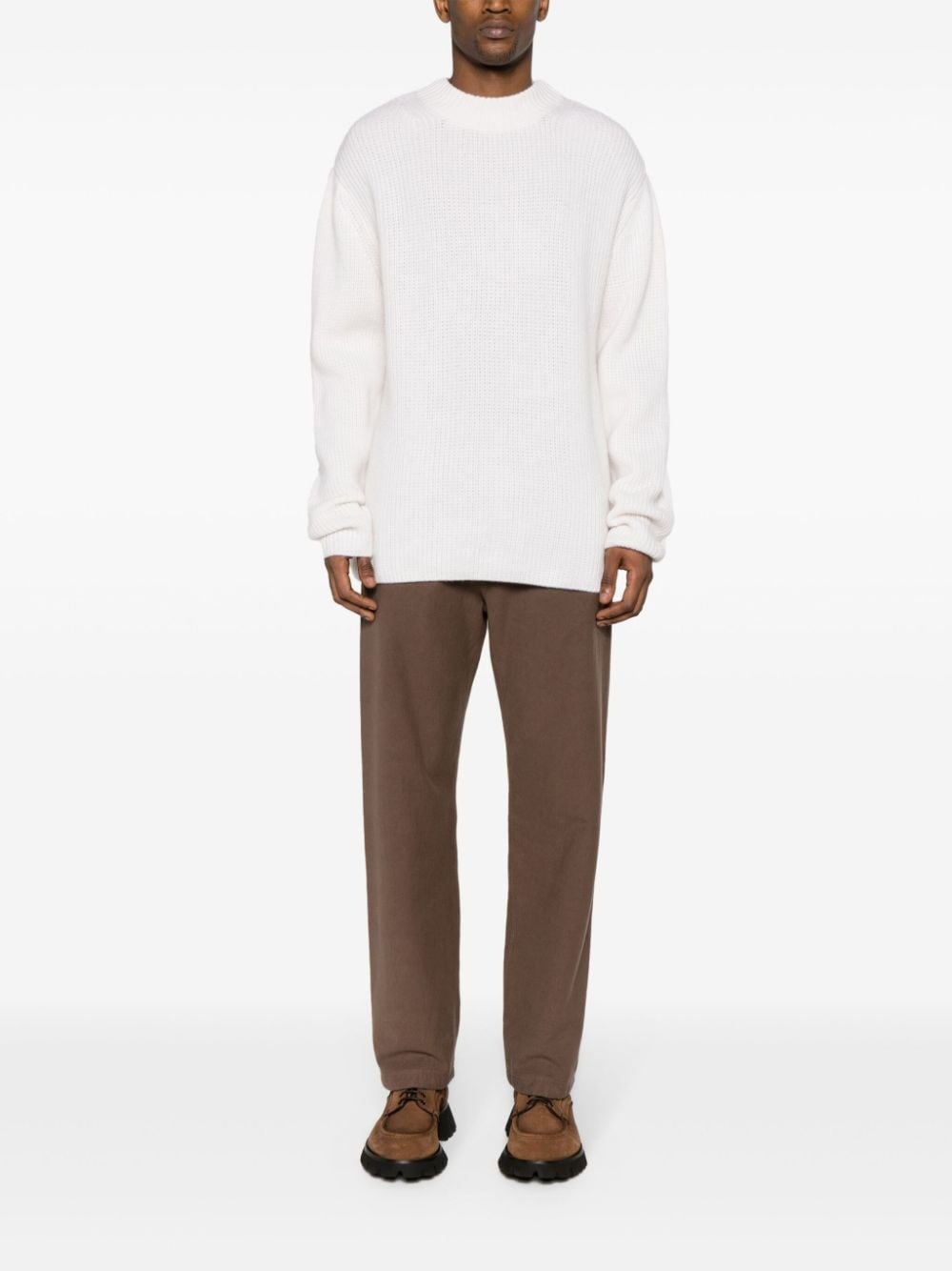 ribbed organic cashmere jumper - 2