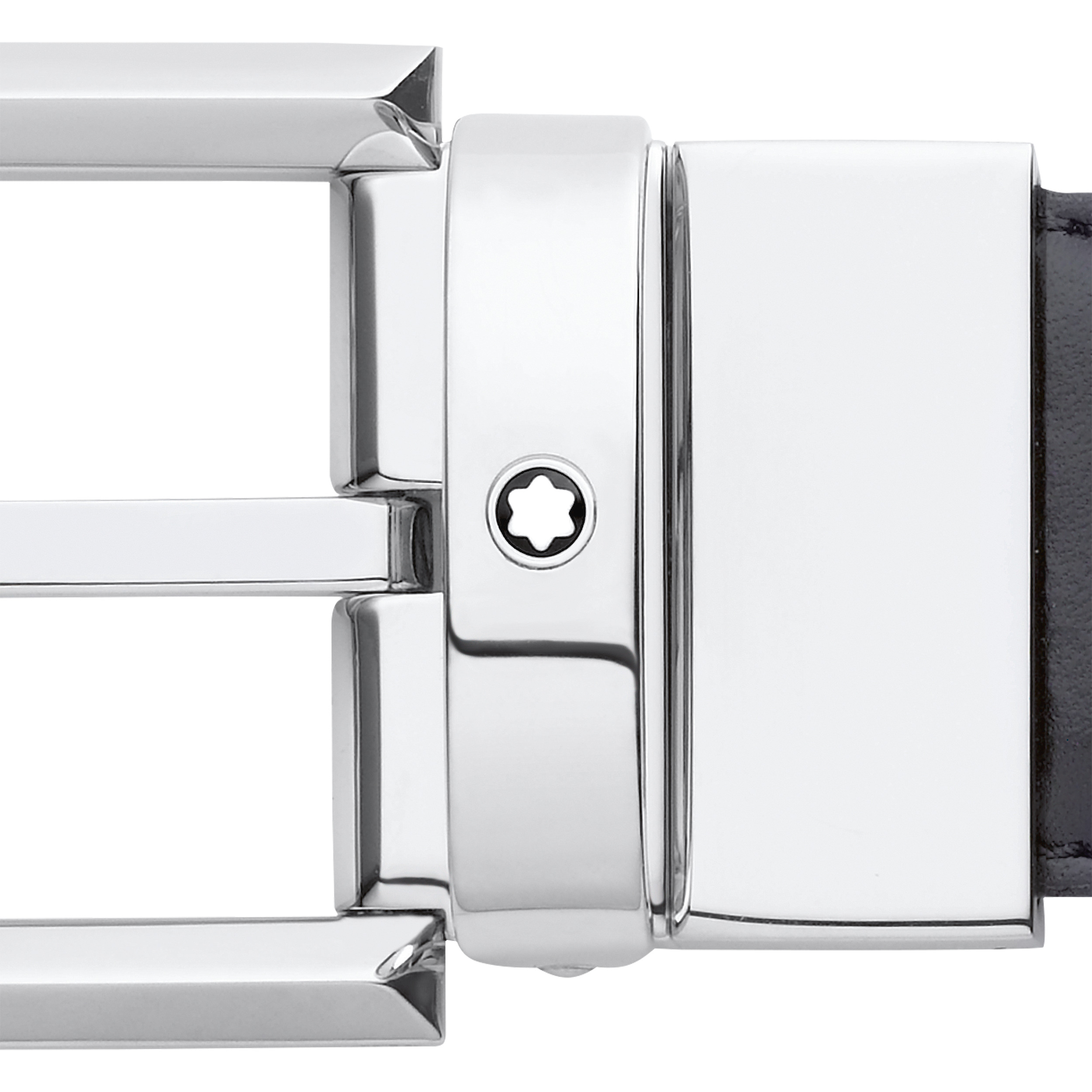Horseshoe buckle black/brown 30 mm reversible leather belt - 3