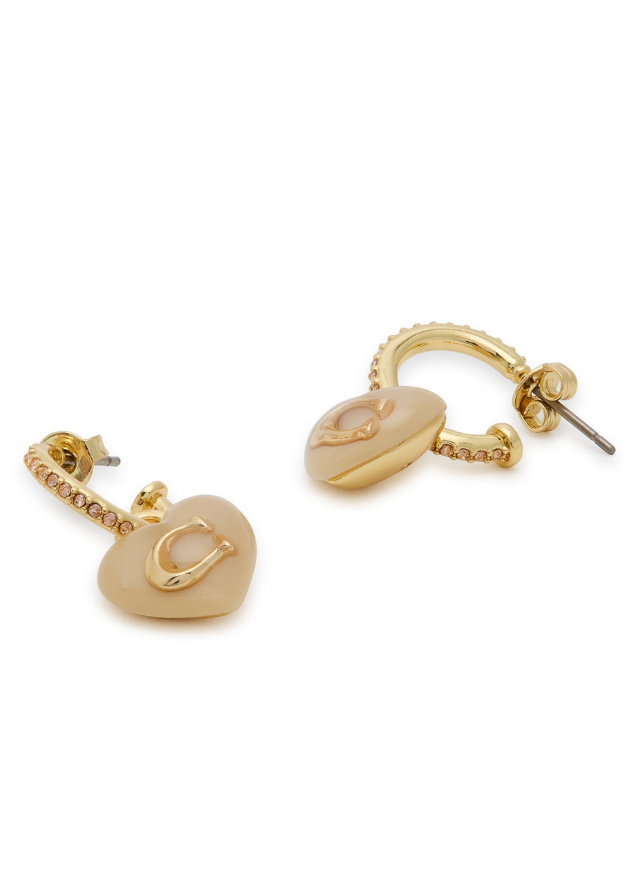 Coach Heart Hoop Earrings - 2