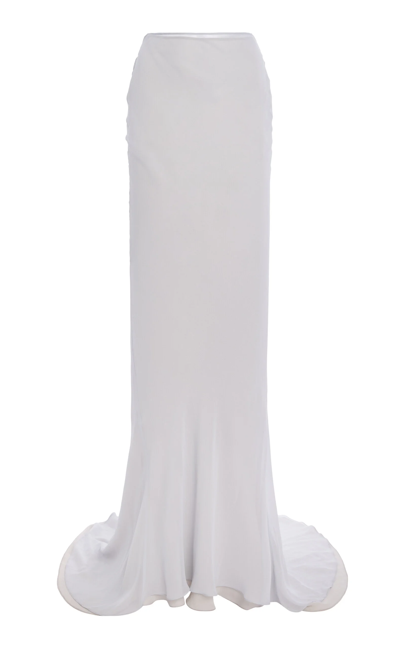 Gallery Skirt In Bias-Cut Layered Silks blue - 1