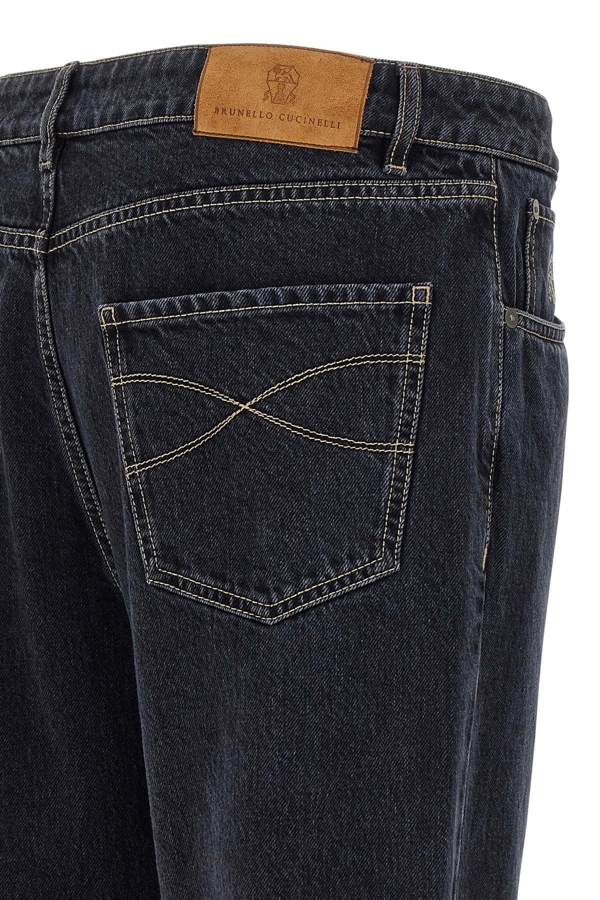 Brunello Cucinelli Men 'Denim Grey' Jeans - 4