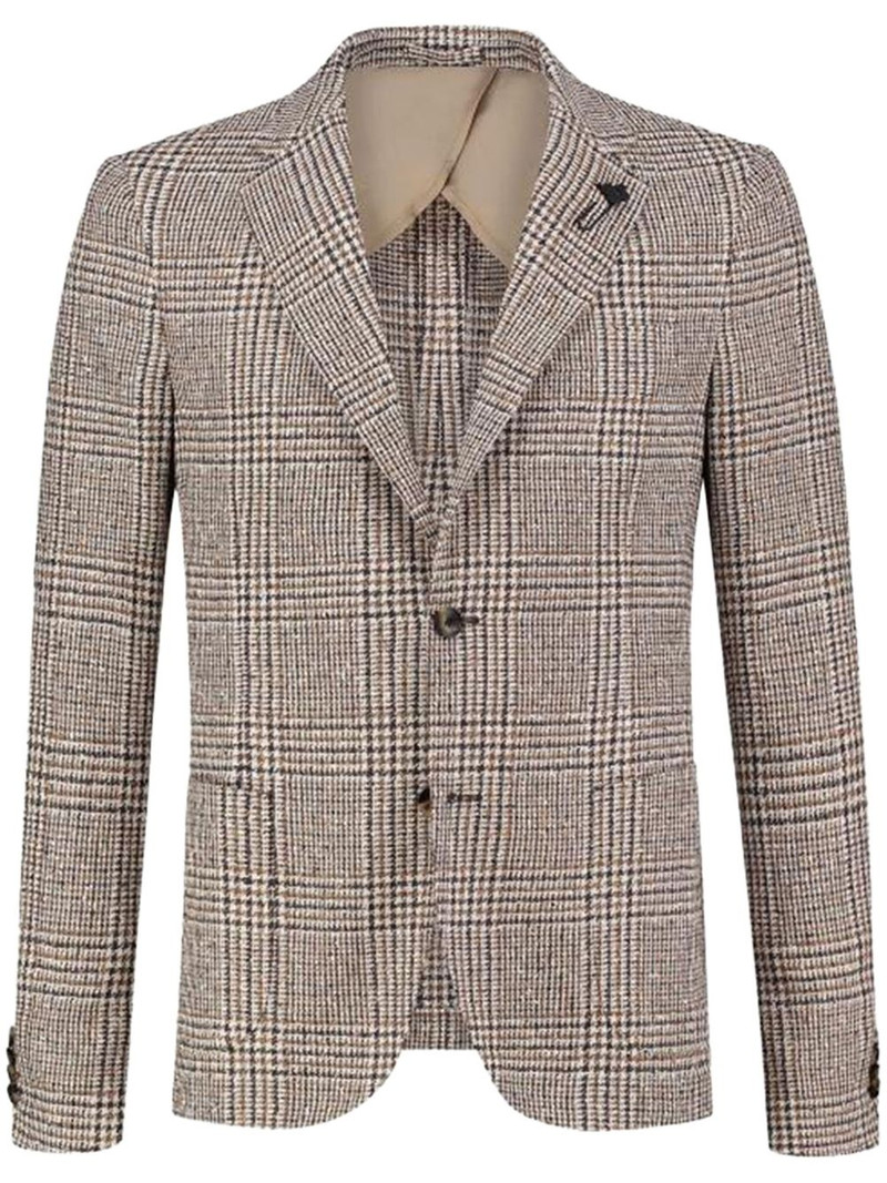 brooch-detail single-breasted blazer 1