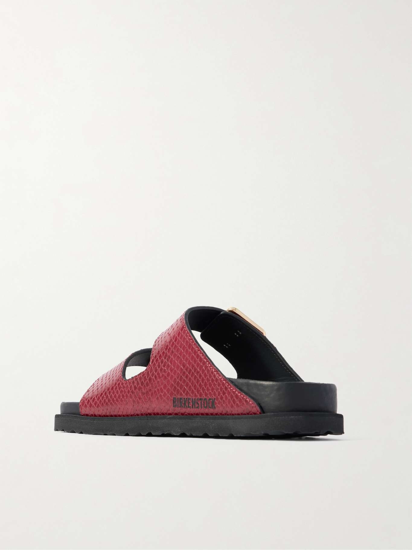 Arizona snake-effect leather sandals Red - 3