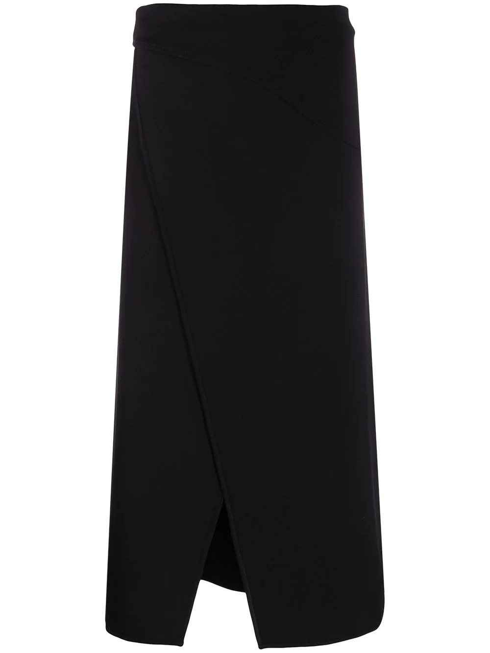 asymmetric high-waisted skirt - 1