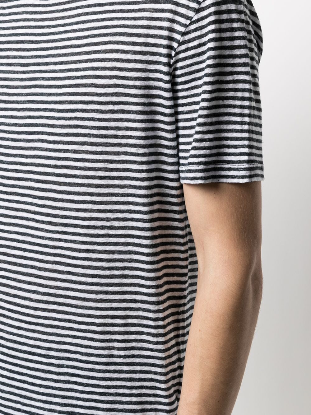 horizontal stripe print T-shirt - 5