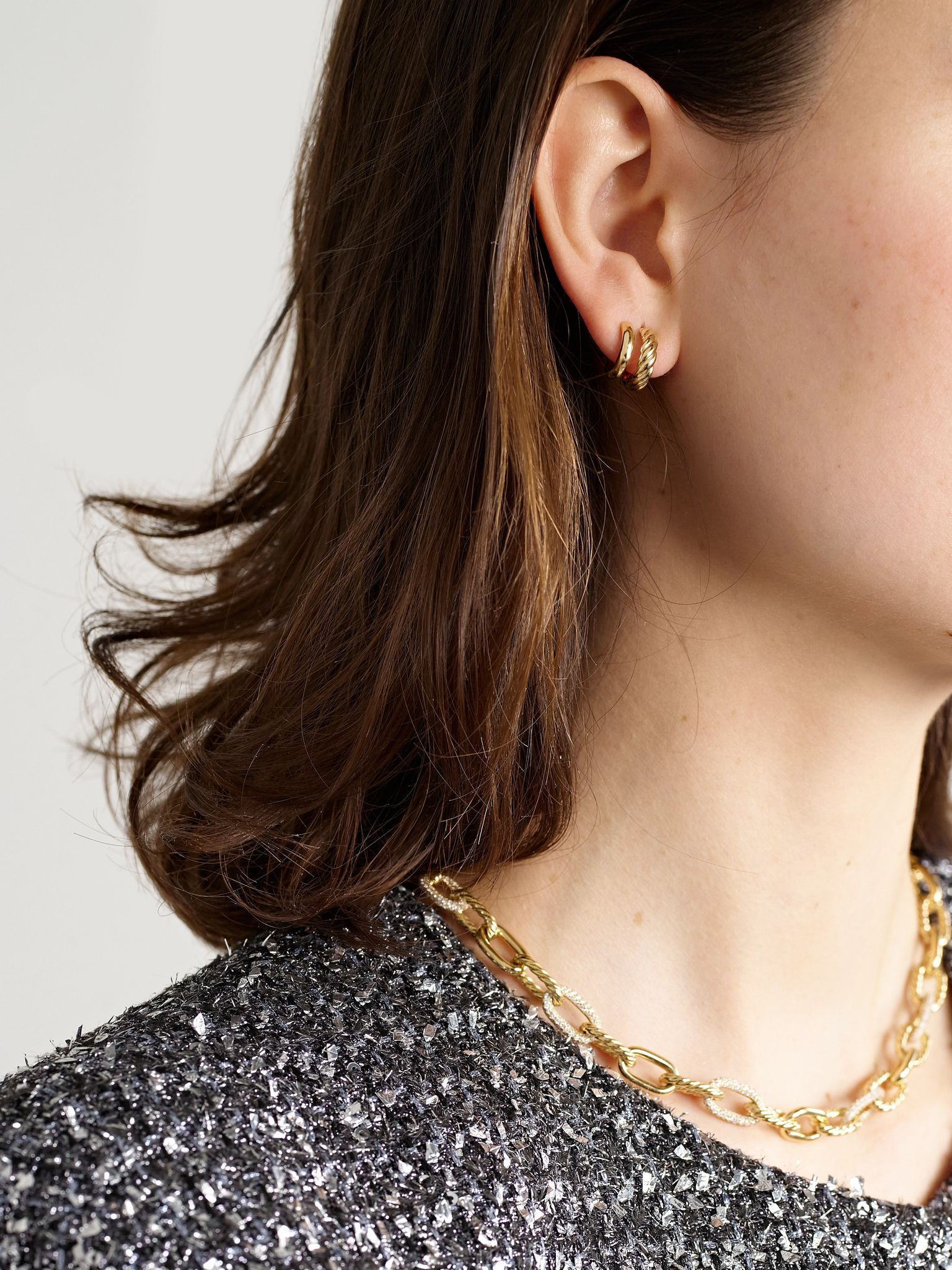 DY Mercer® 18-karat gold hoop earrings Gold - 4