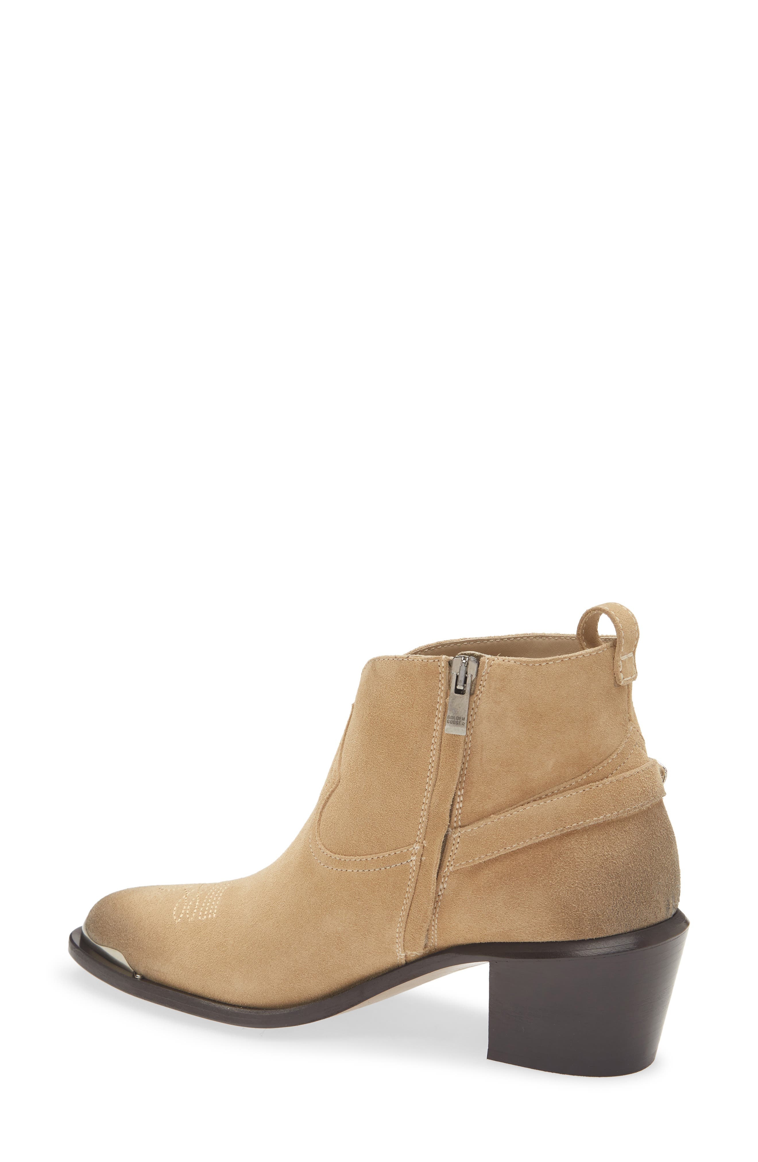 Golden Goose Patty Waxed Suede Western Bootie in Sand at Nordstrom - 2