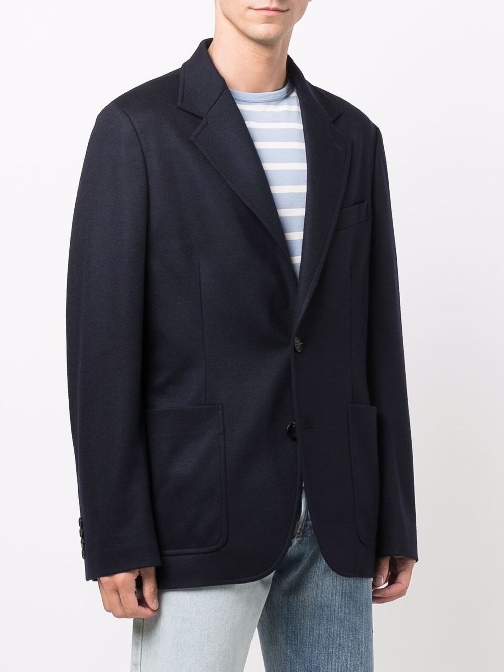 single-breasted wool blazer - 3