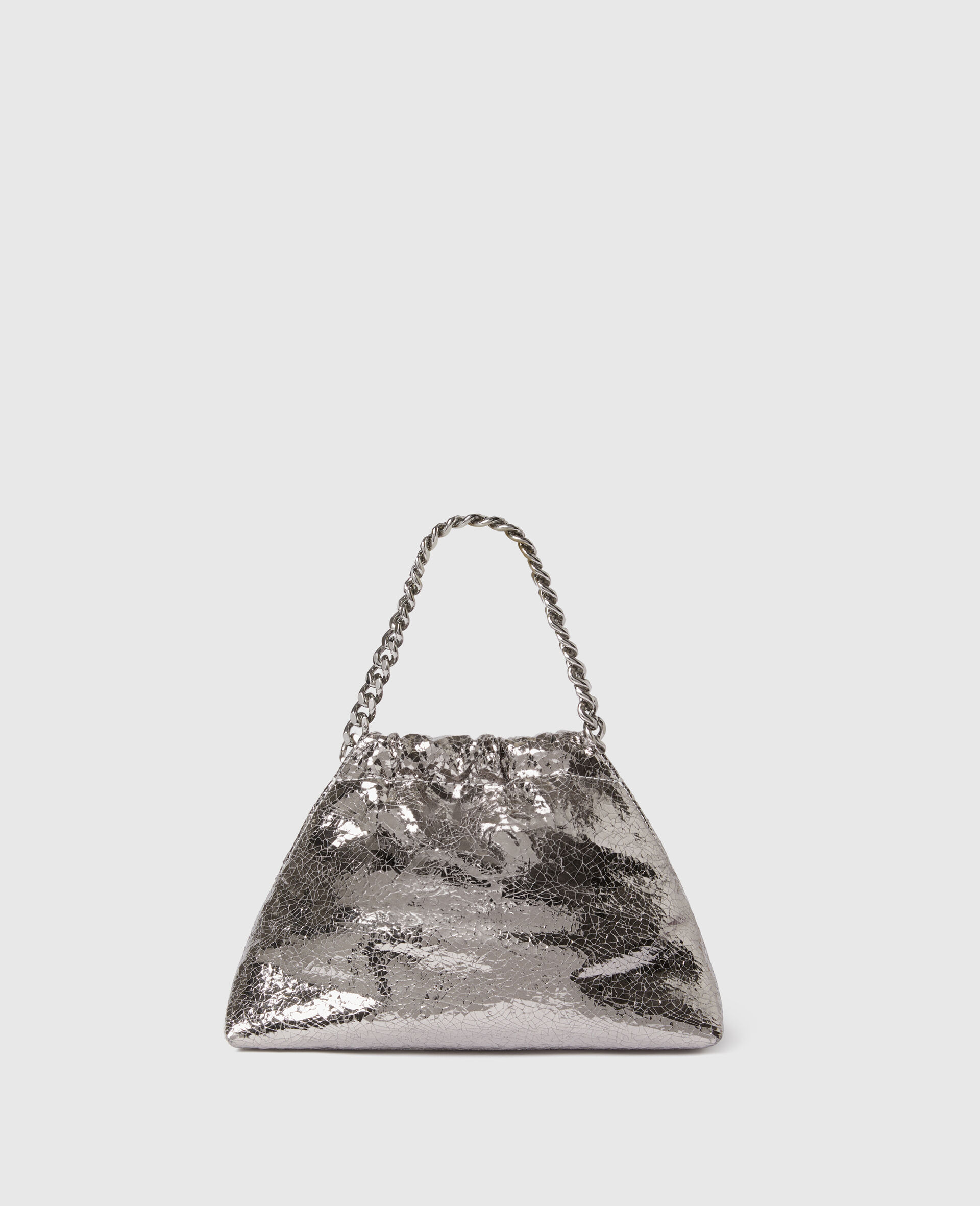 Falabella Cracked Metallic Drawstring Crossbody Bag - 4