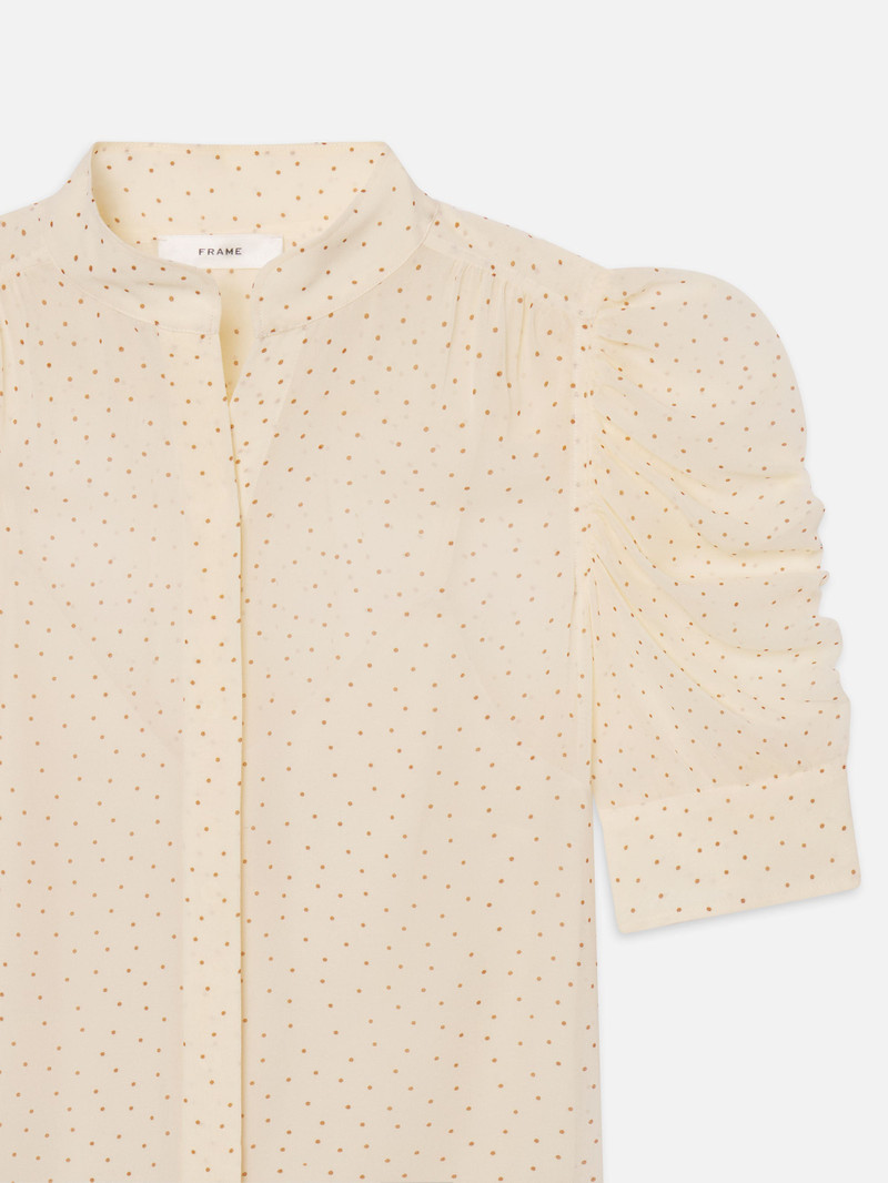 FRAME The Gillian Top in Ecru Multi outlook