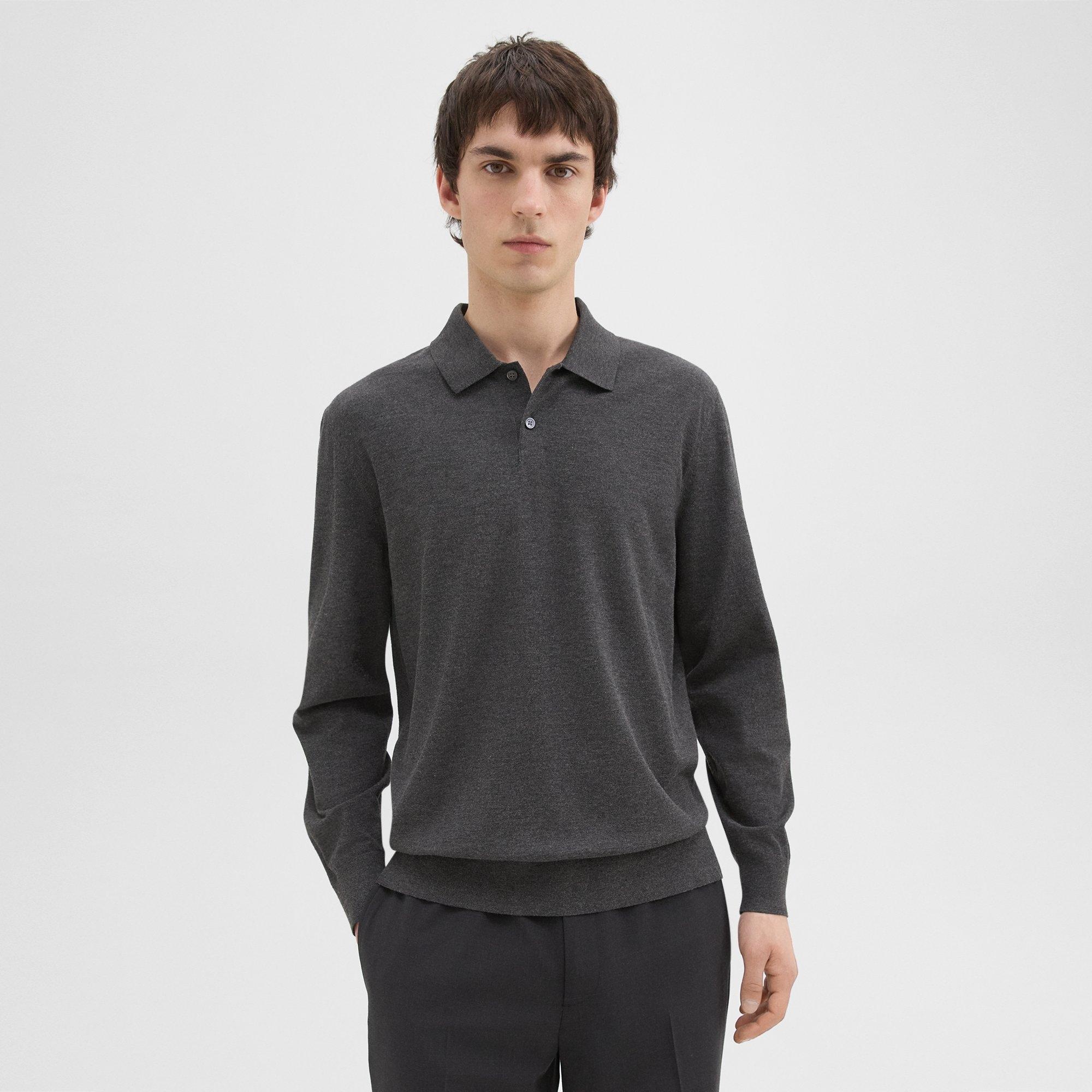 Goris Long-Sleeve Polo Shirt in Light Bilen - 2