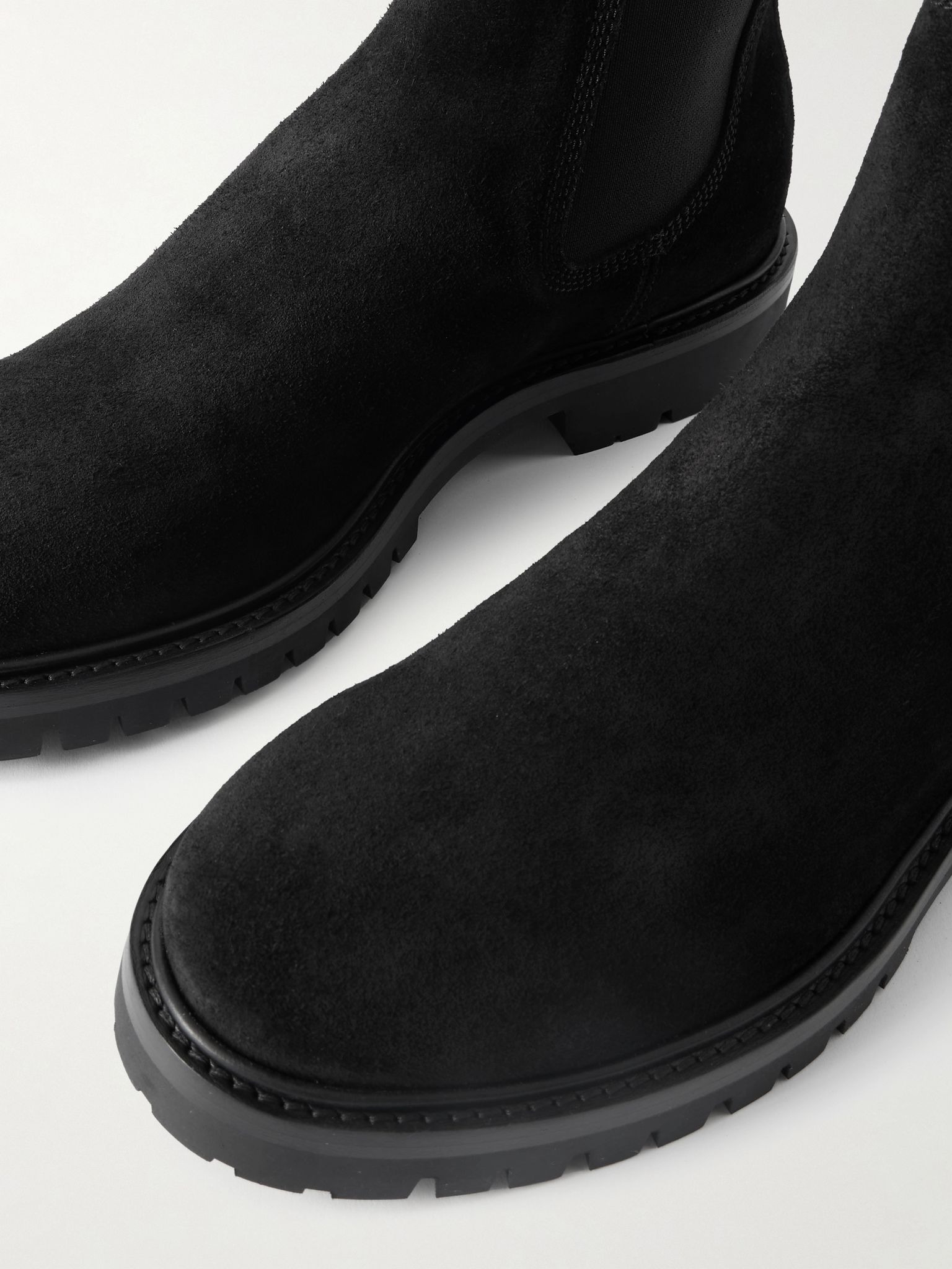 Boss 004 Suede Chelsea Boots Black - 5