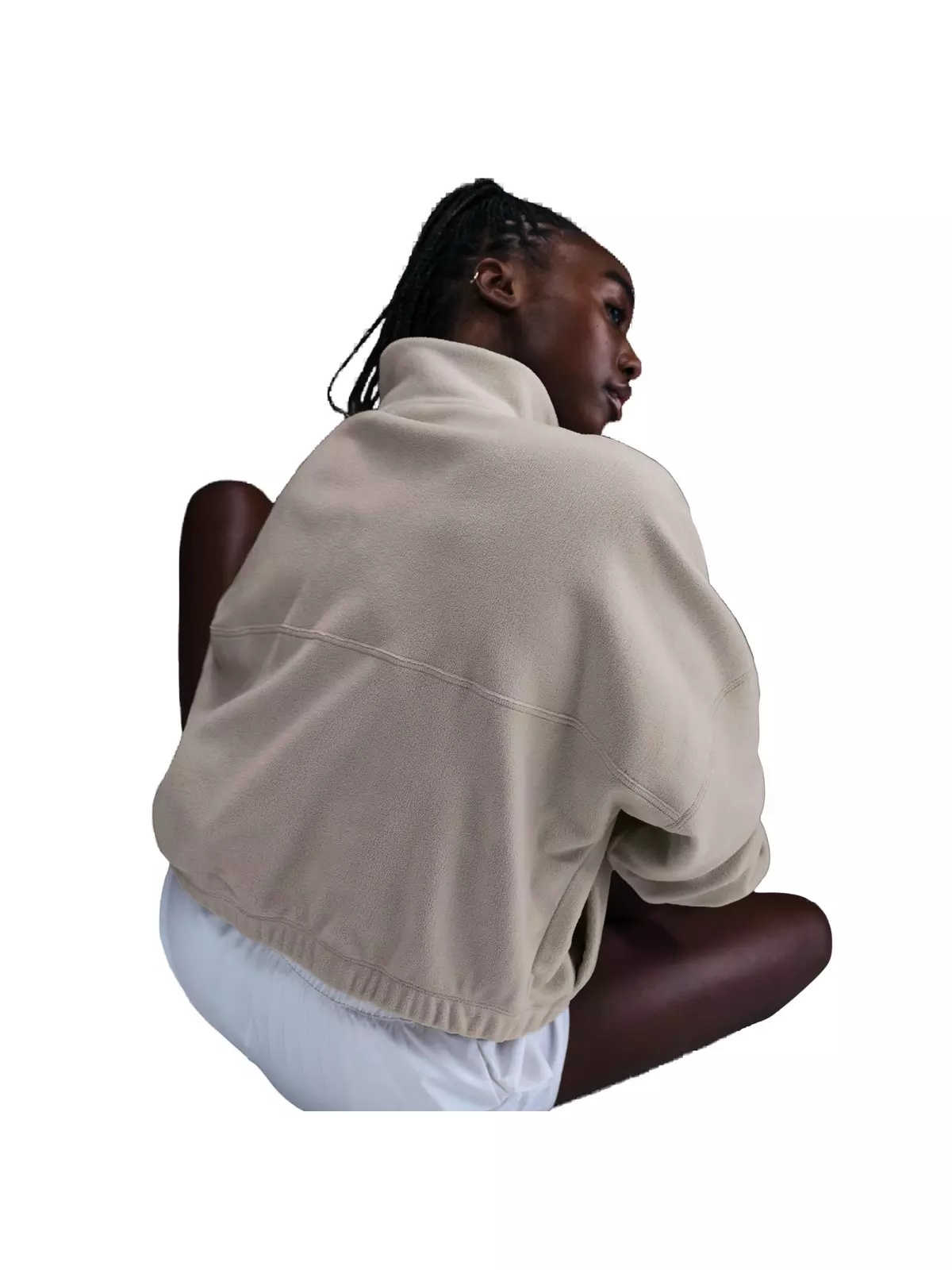 Women's One Therma-FIT Oversized 1/2-Zip Fleece Top - Brown - 3