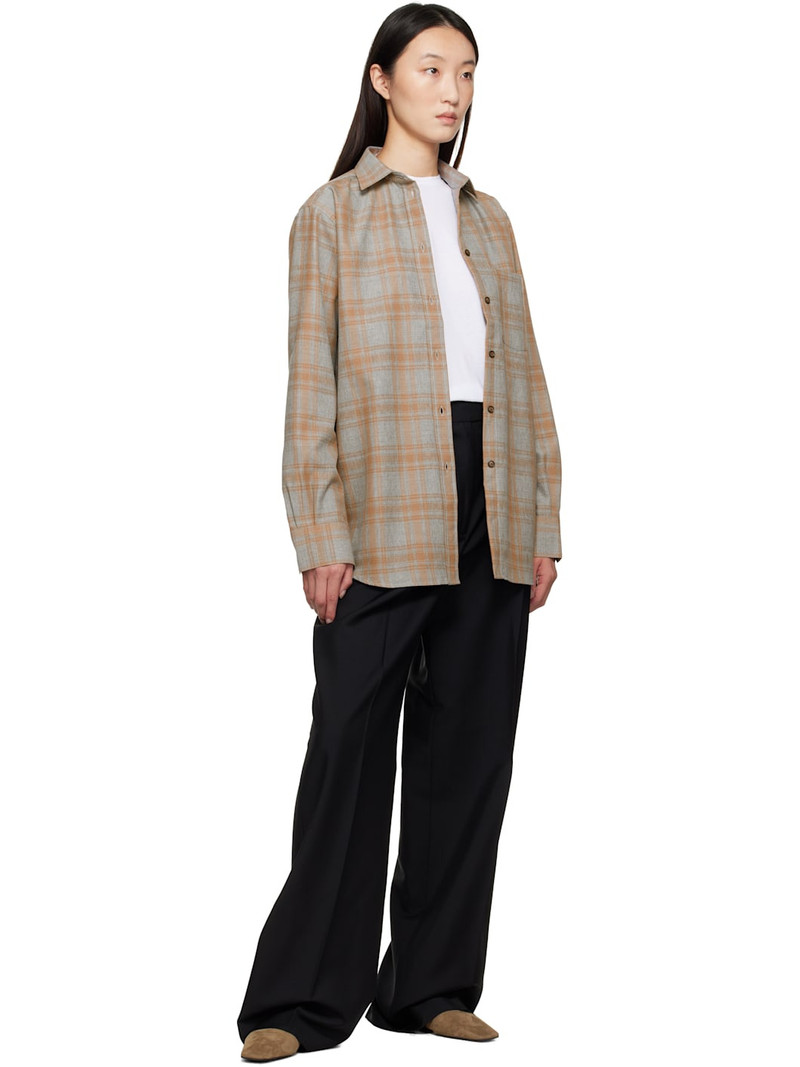 RÓHE Gray & Tan Check Shirt outlook