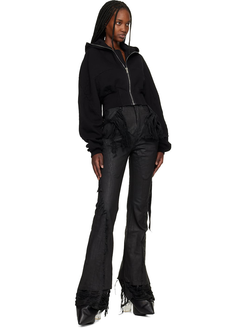 Rick Owens DRKSHDW Black Temple Slivered Bootcut Jeans outlook