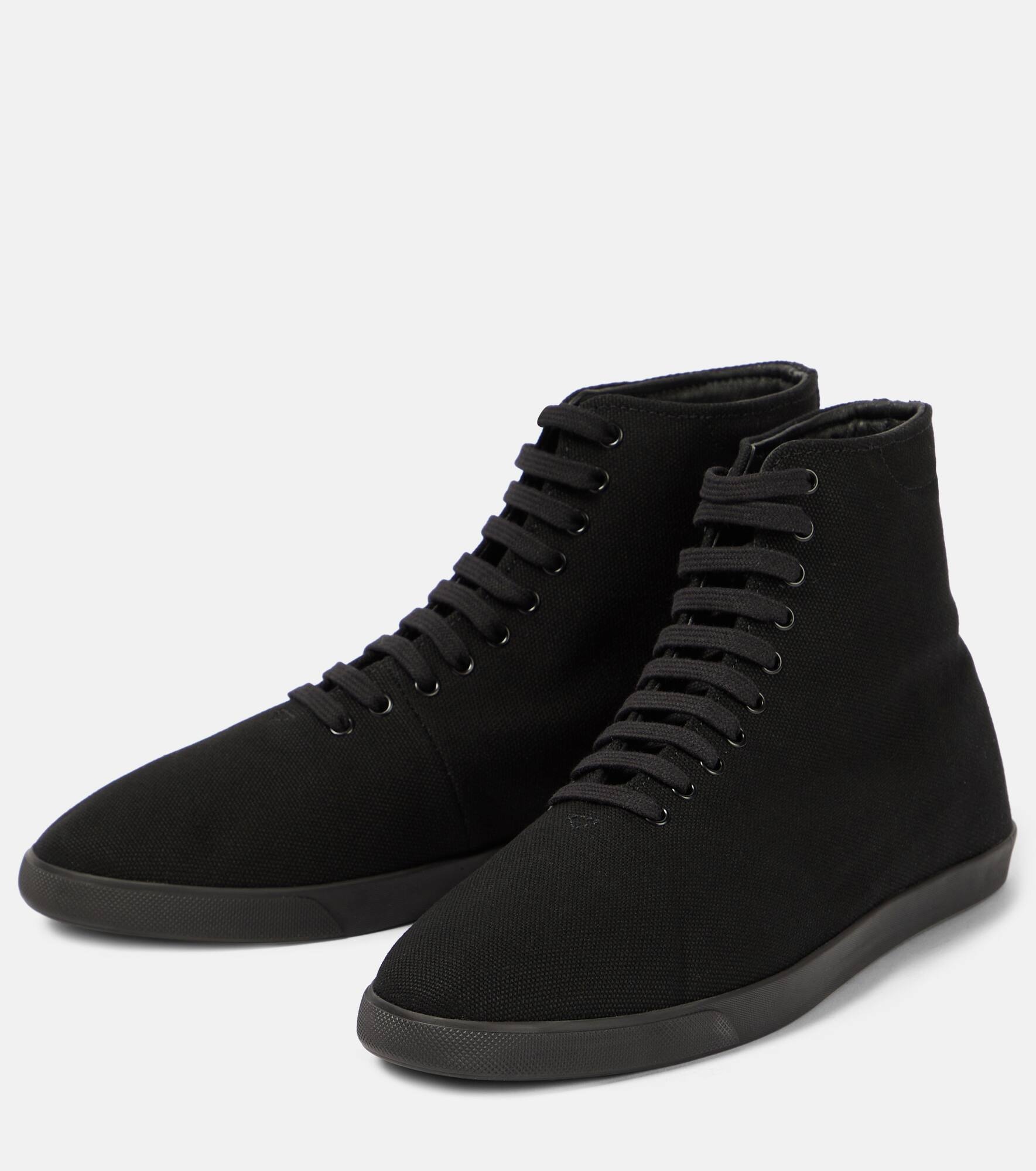 Canvas high-top sneakers - 5