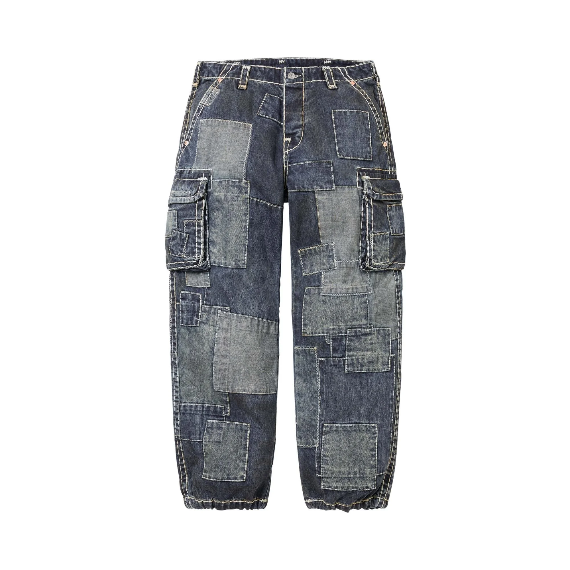 Supreme x True Religion Patchwork Cargo Pant 'Dirty Indigo' - 1