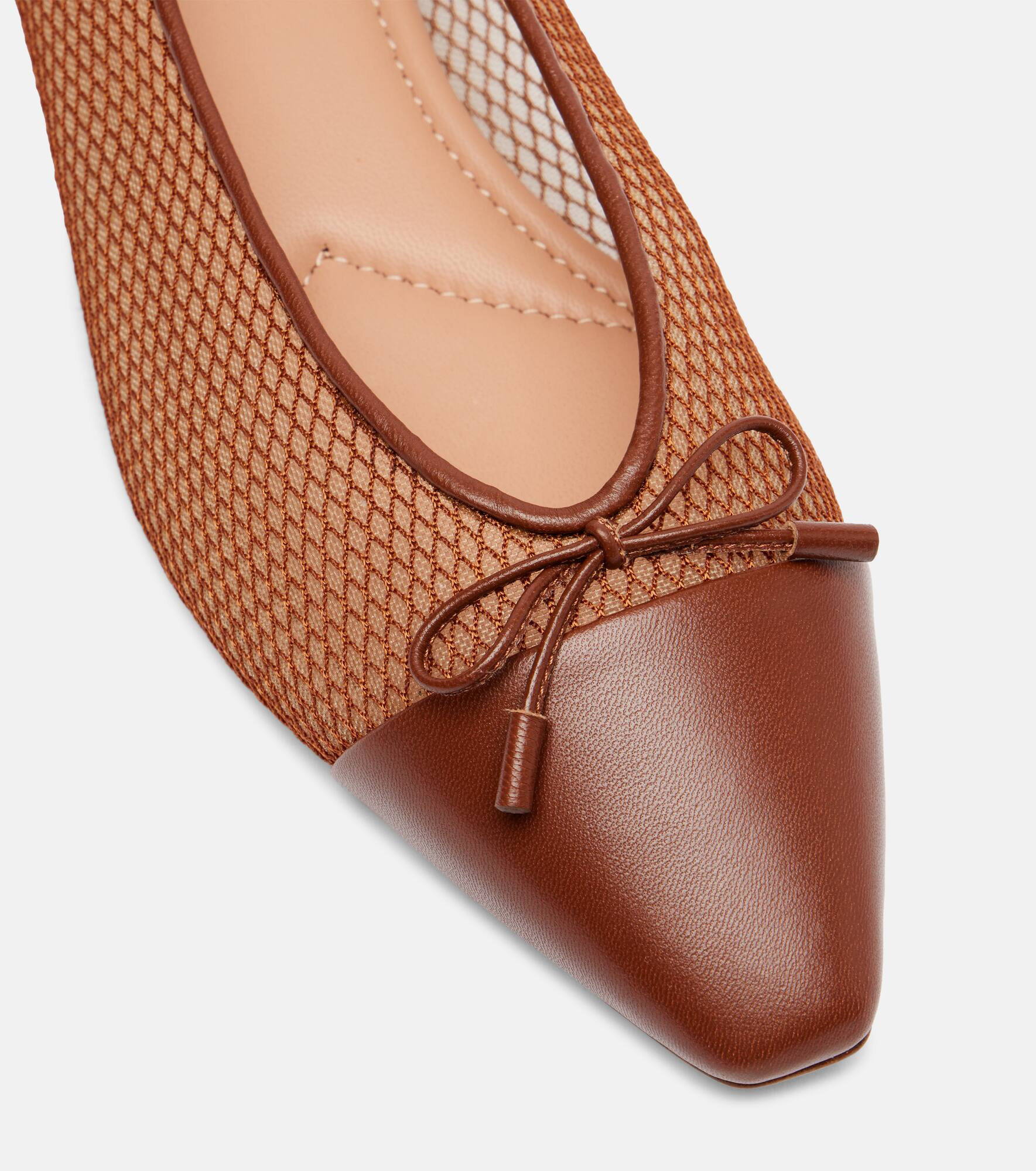 Gioia mesh and leather ballet flats - 5