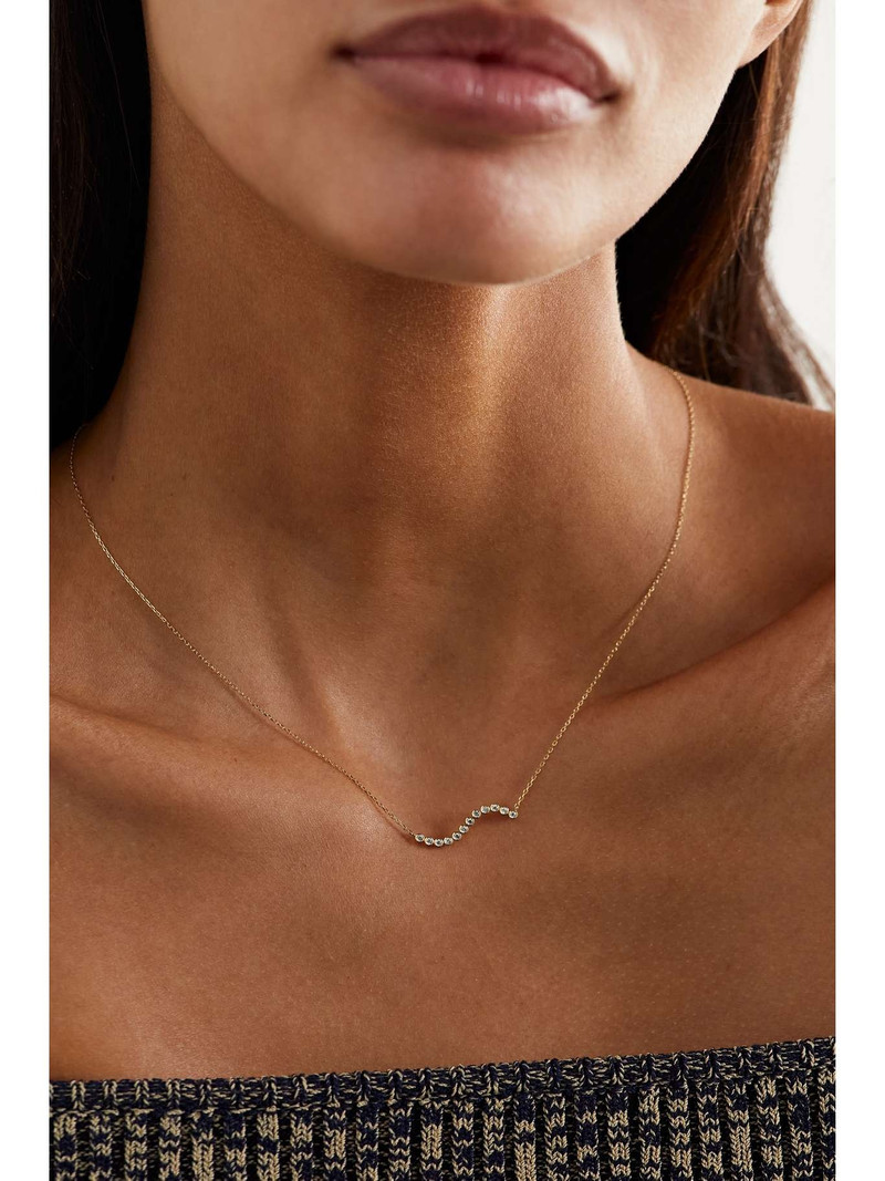 MATEO Wave 14-karat gold diamond necklace outlook