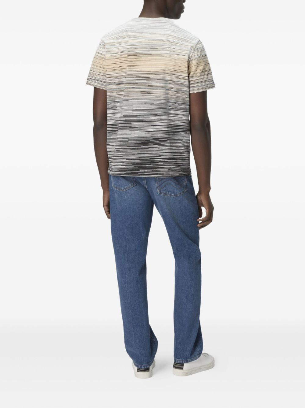 faded-flame pattern T-shirt - 3