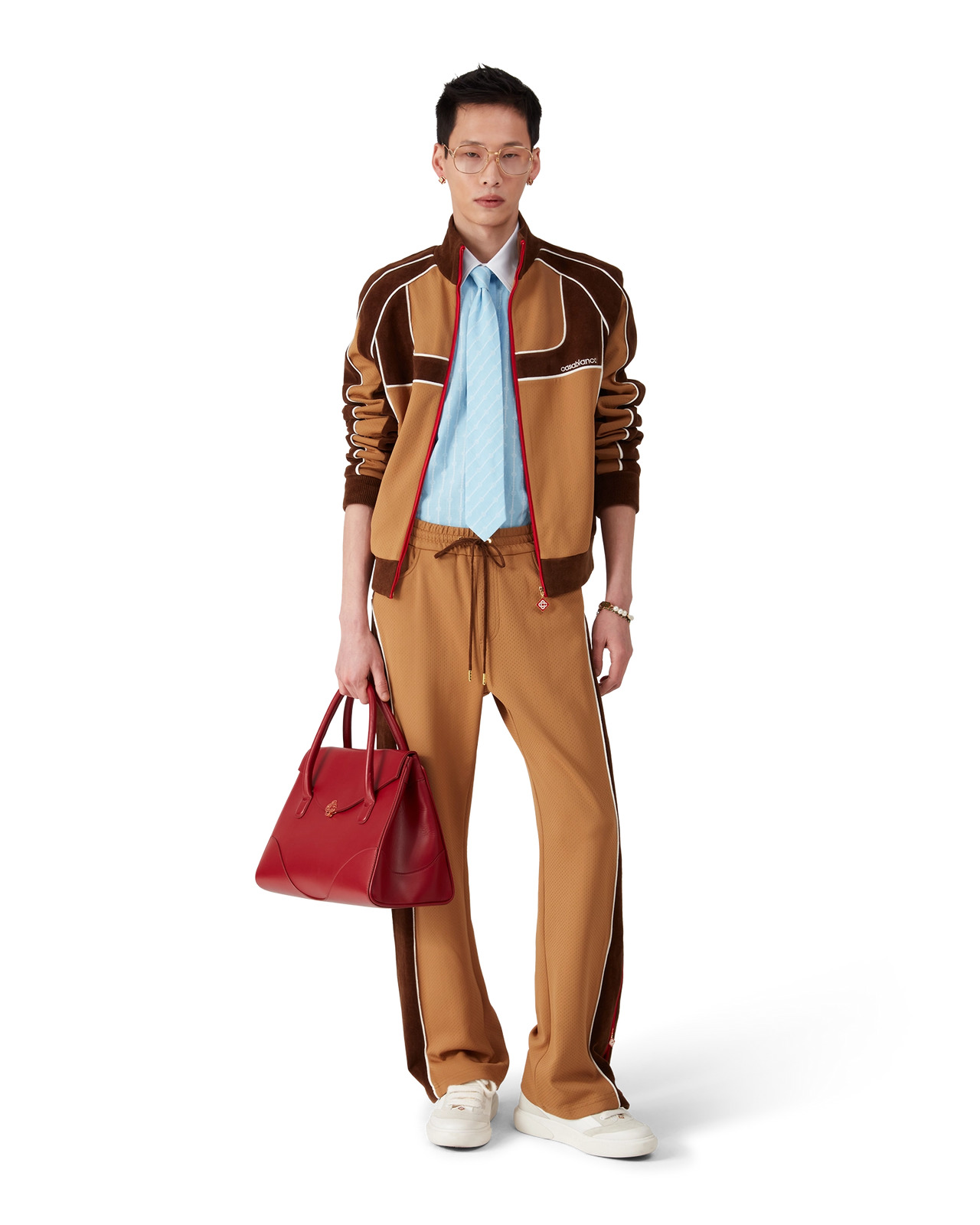 Chenille Panelled Track Jacket | Casablanca Paris - 4