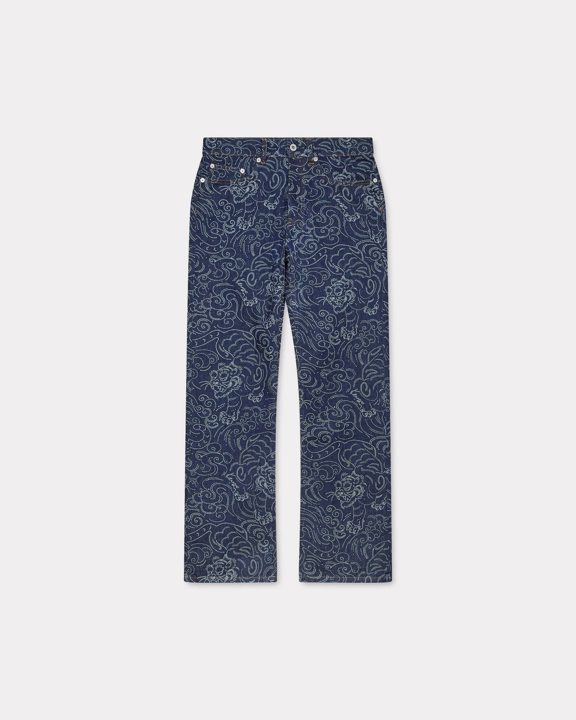 'KENZO Star Tiger' BARA cropped jeans in japanese denim - 1