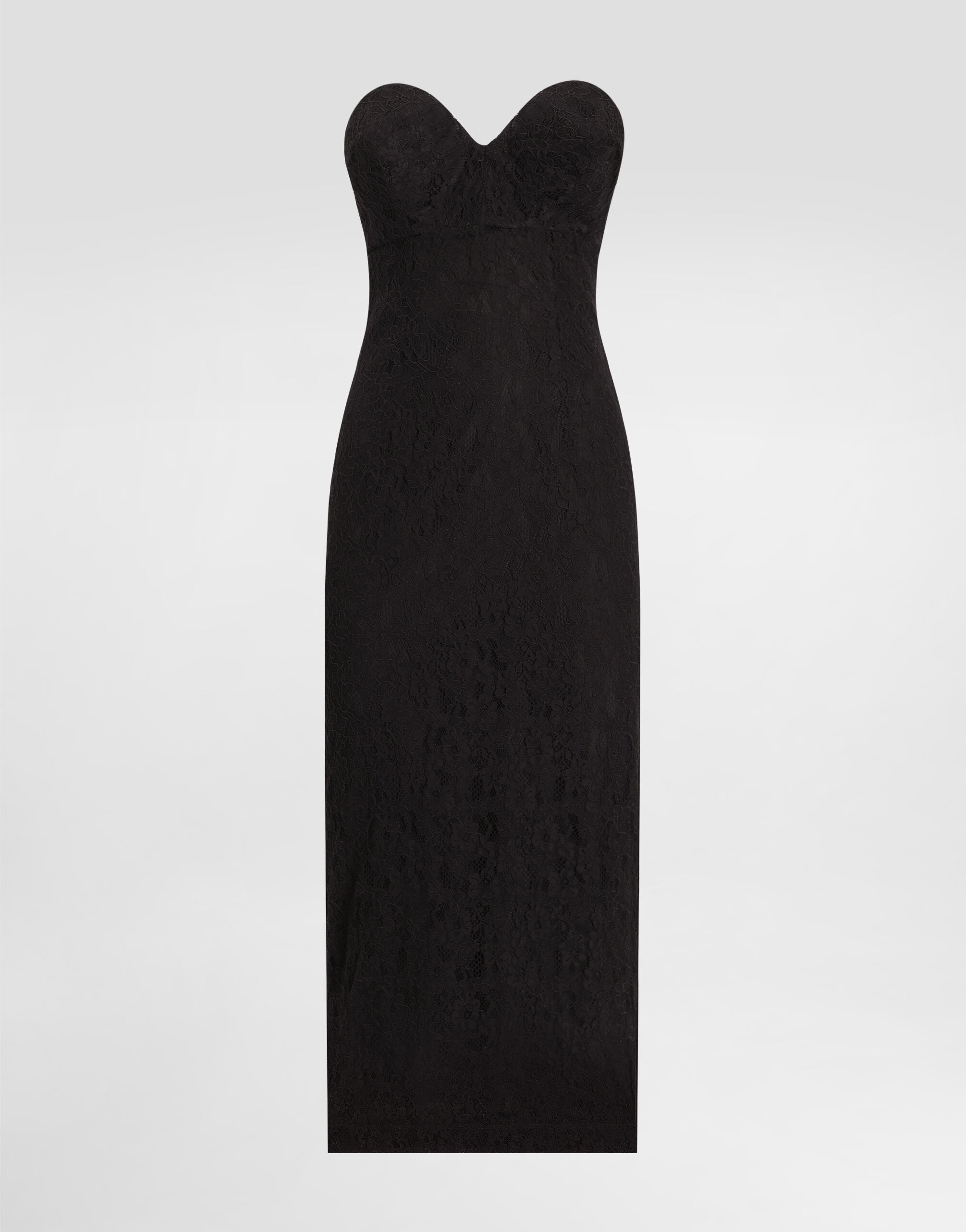 Strapless lace dress with conical cups - 1