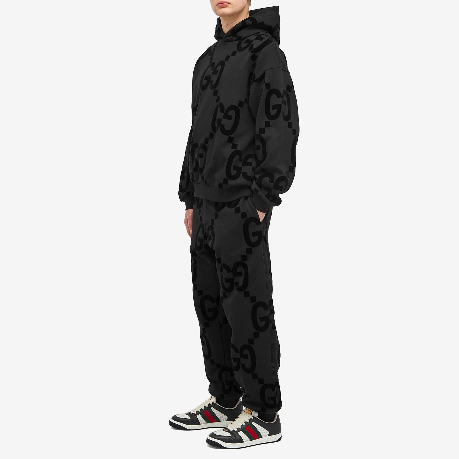 Gucci pajama pants fuzzy white sale