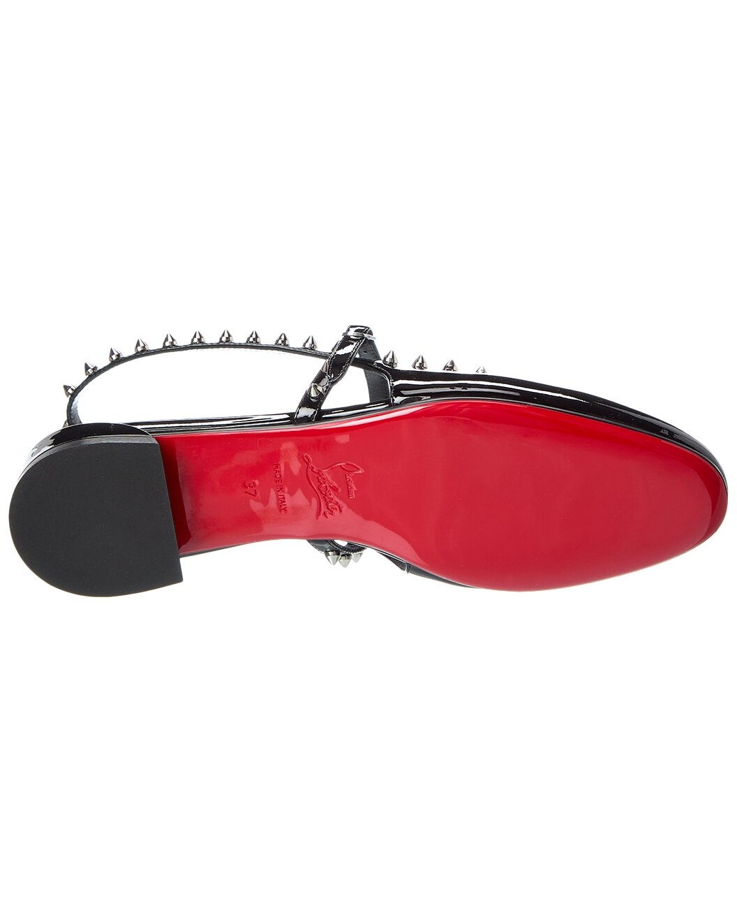 Christian Louboutin Sweet Janispikes Patent Slingback Flat - 4