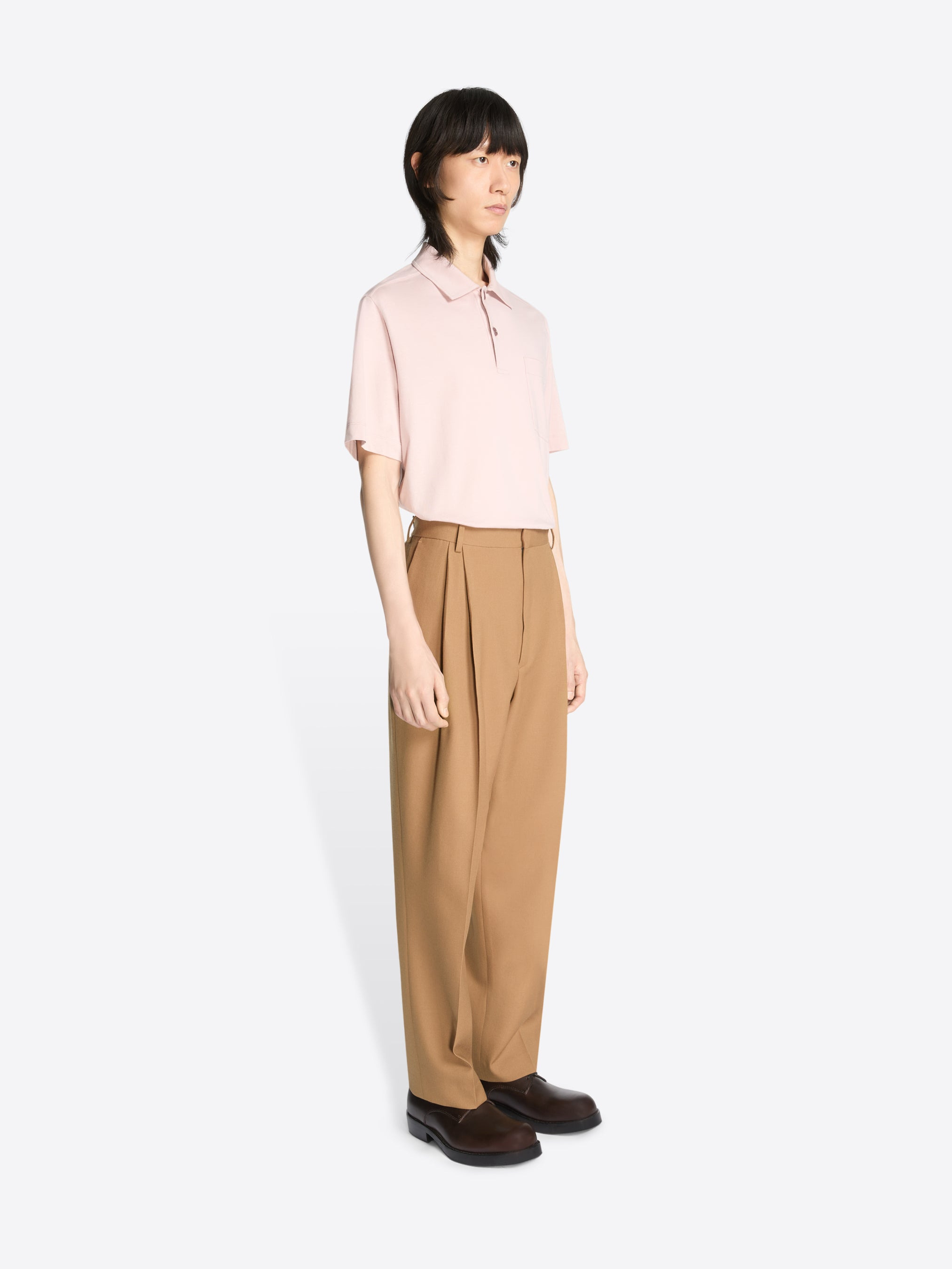 PLEATED WOOL PANTS - 3