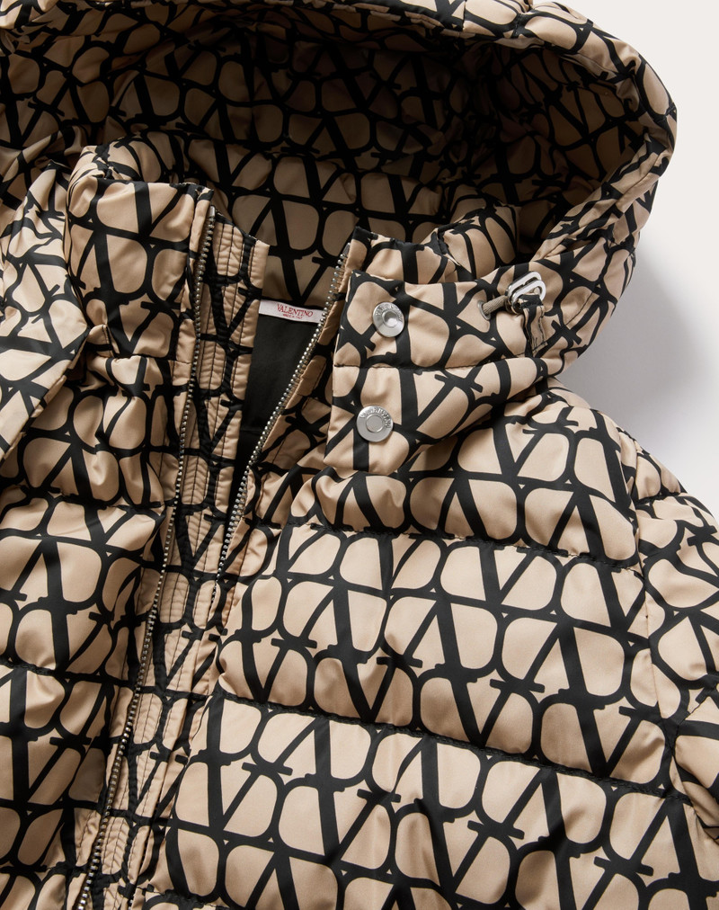 NYLON DOWN JACKET WITH TOILE ICONOGRAPHE PRINT 3